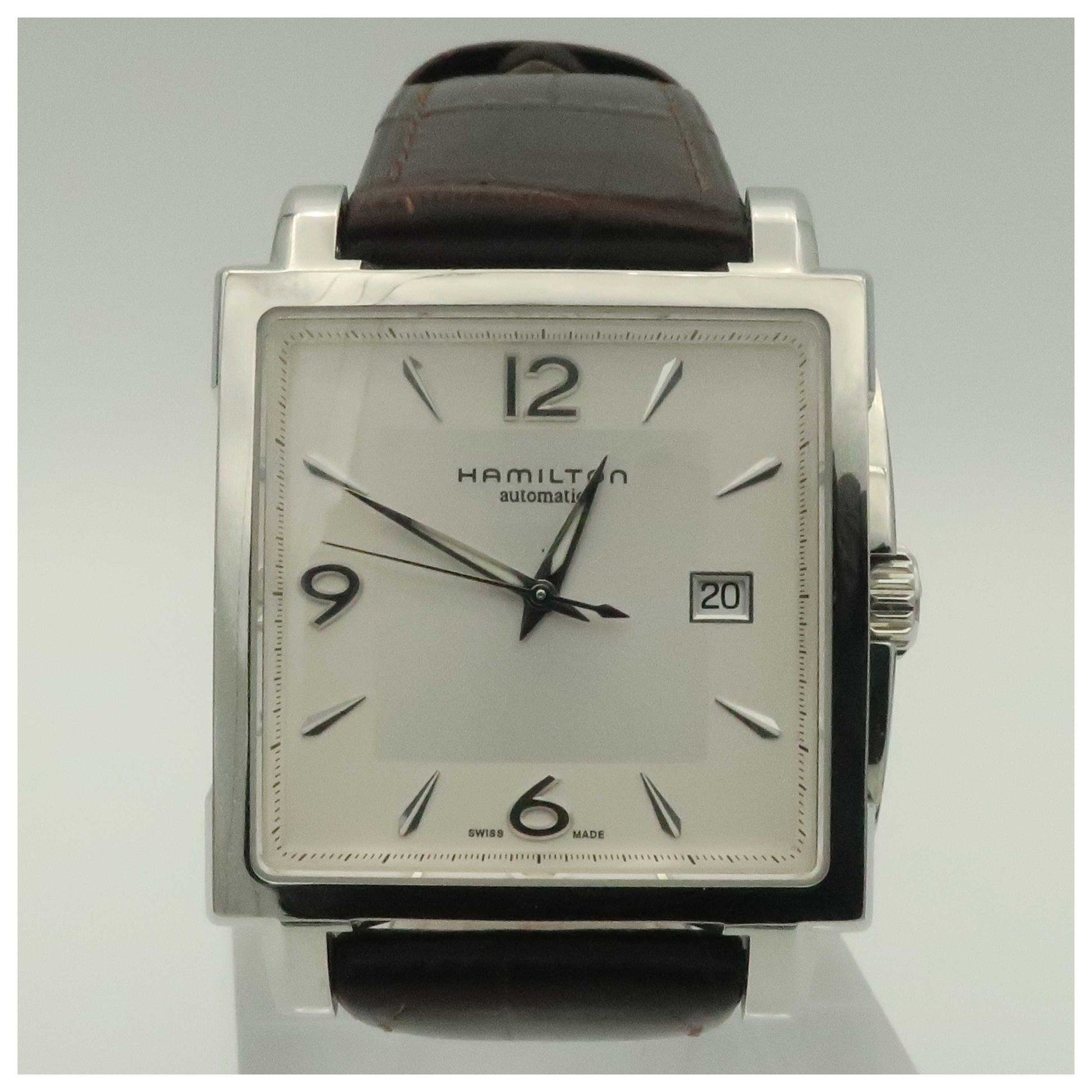 Front view of Hamilton Jazzmaster Men's Automatic Watch H32415555-PO