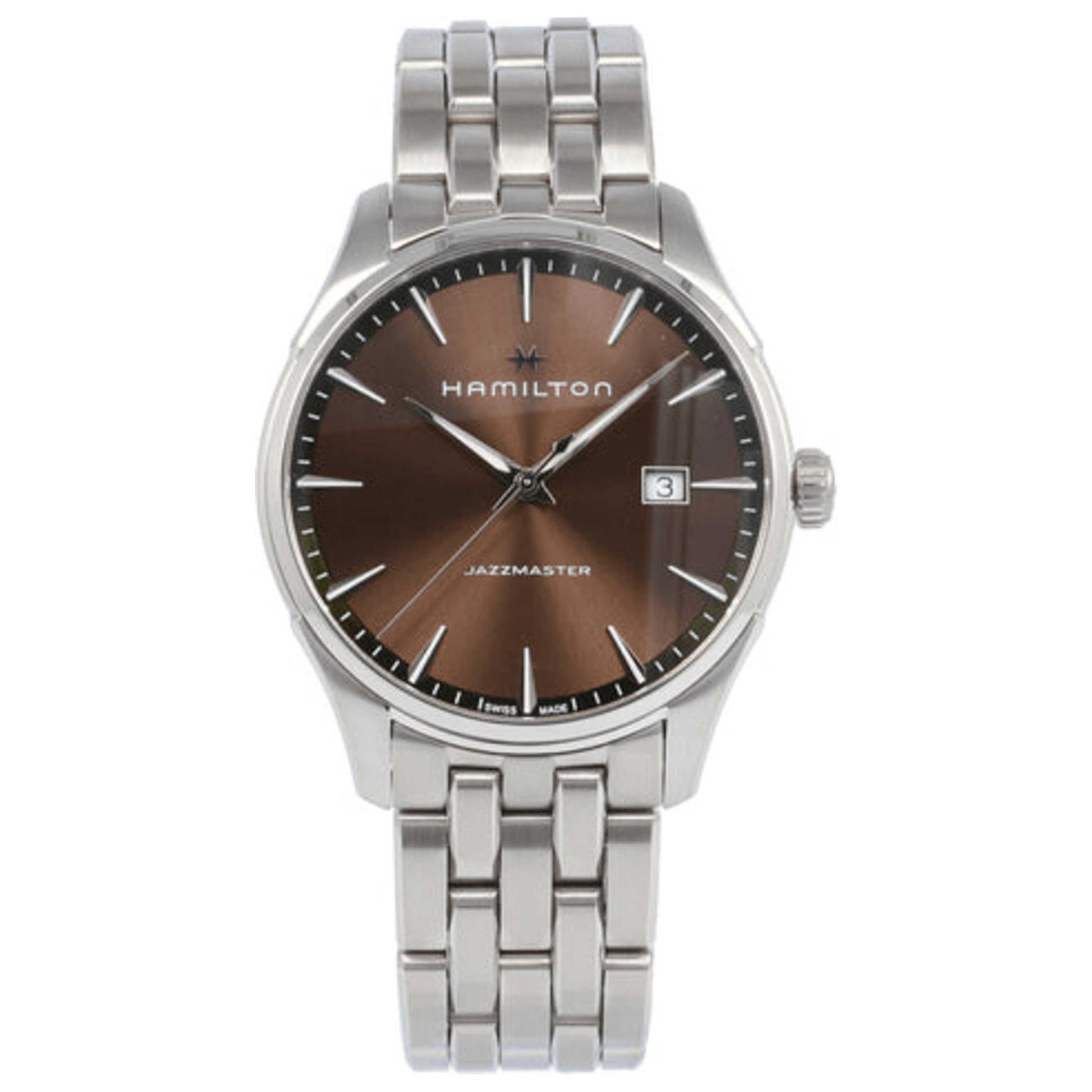 Front view of Hamilton Jazzmaster Men's Quartz Watch H32451101