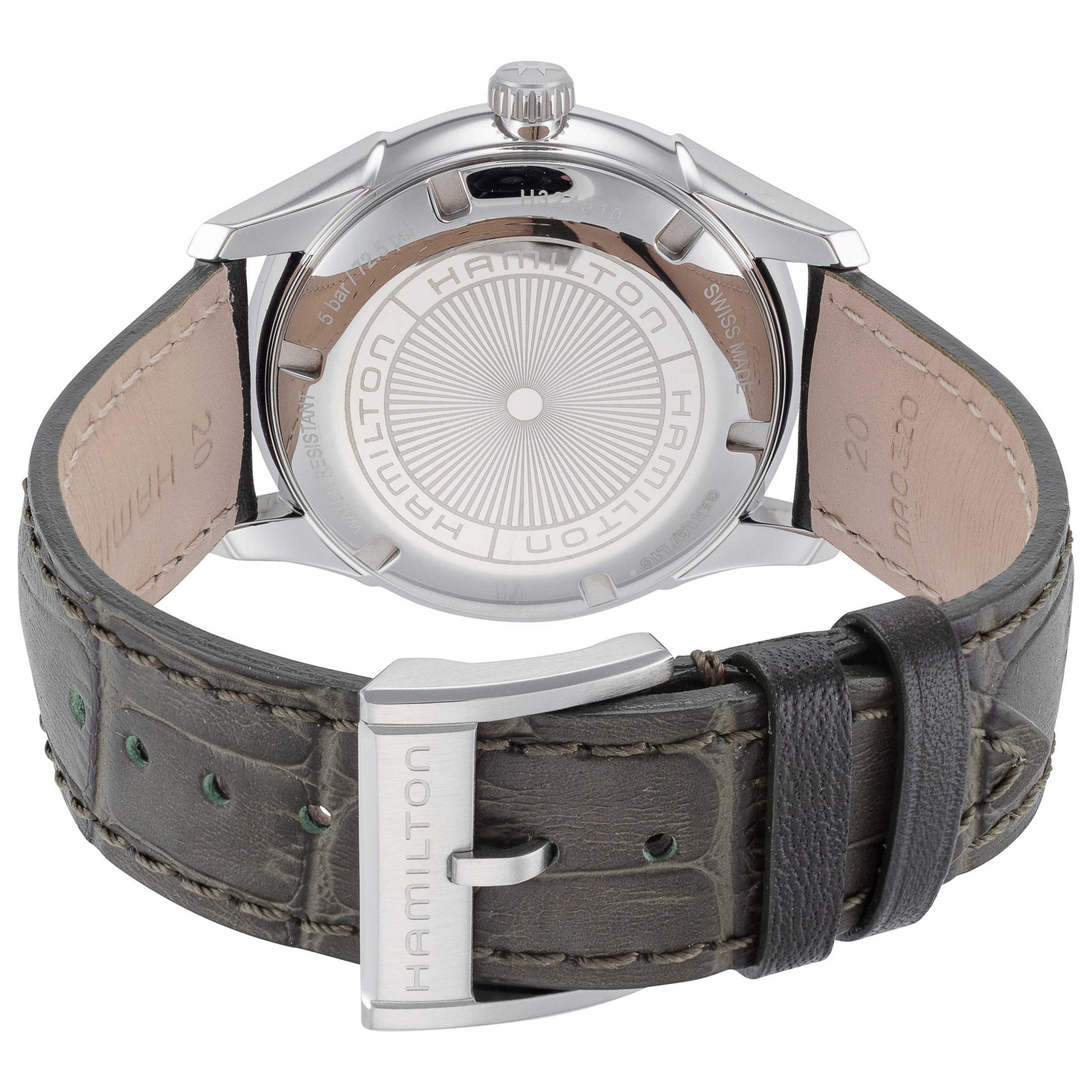 Back view of Hamilton Jazzmaster Men's Quartz Watch H32451801