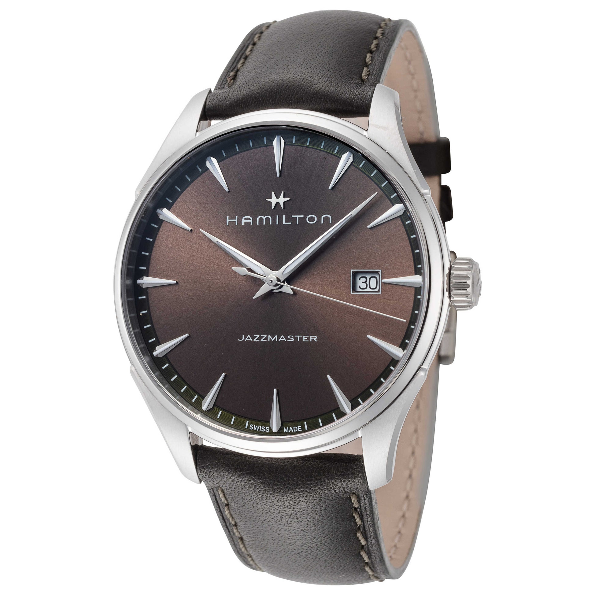 Front view of Hamilton Jazzmaster Men's Quartz Watch H32451801