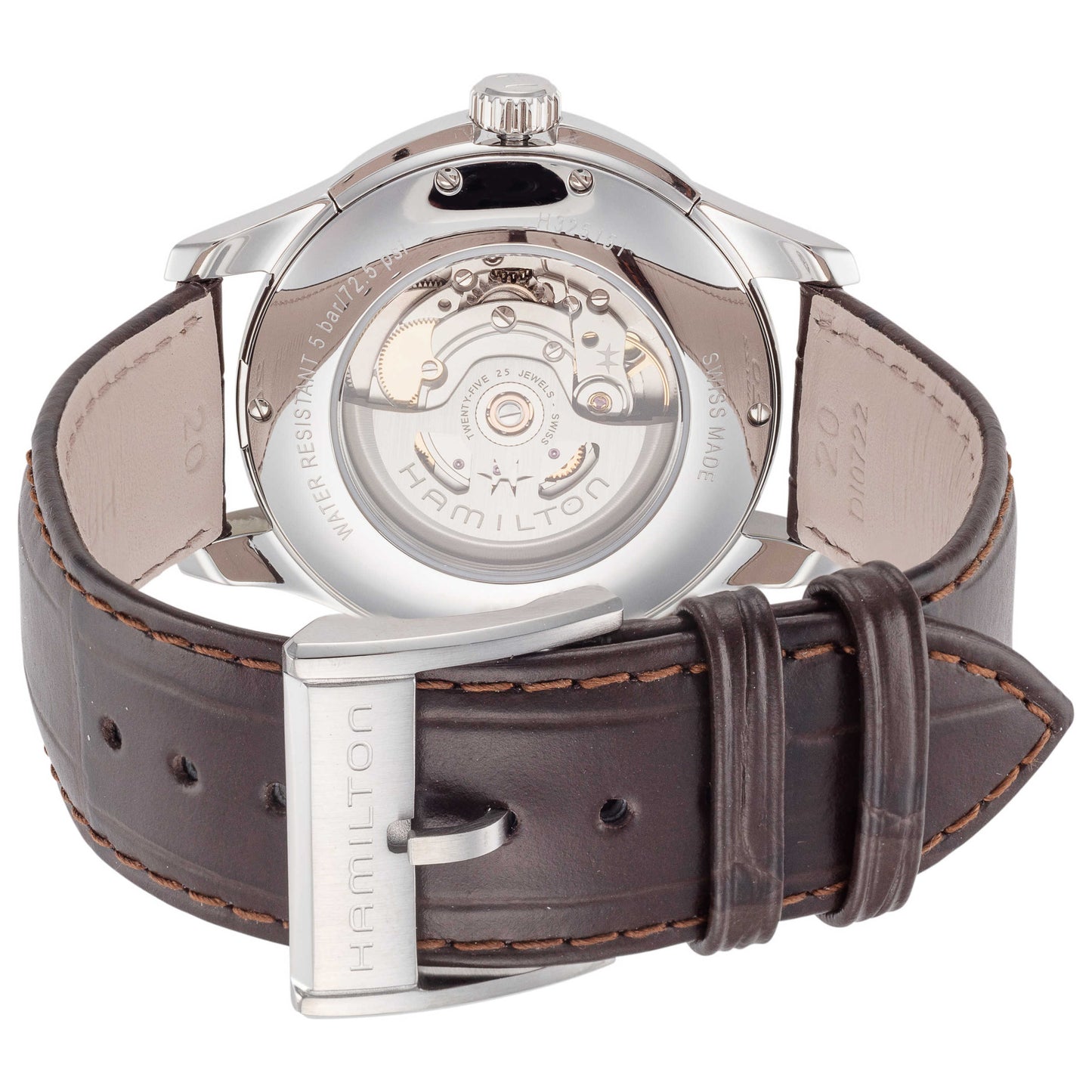 Back view of Hamilton Jazzmaster Men's Automatic Watch H32515535