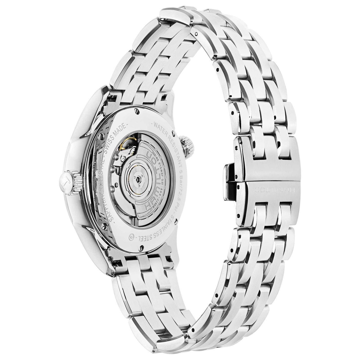 Back view of Hamilton Jazzmaster Men's Automatic Watch H32695131