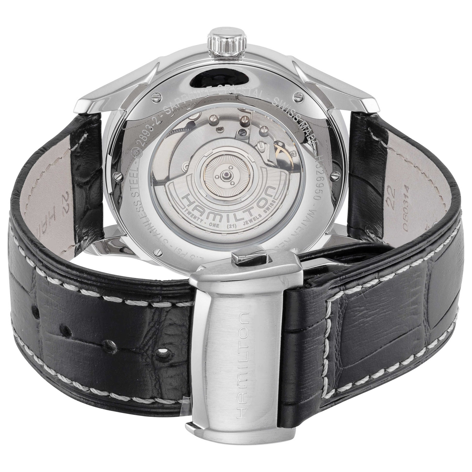 Back view of Hamilton Jazzmaster Men's Automatic Watch H32695731
