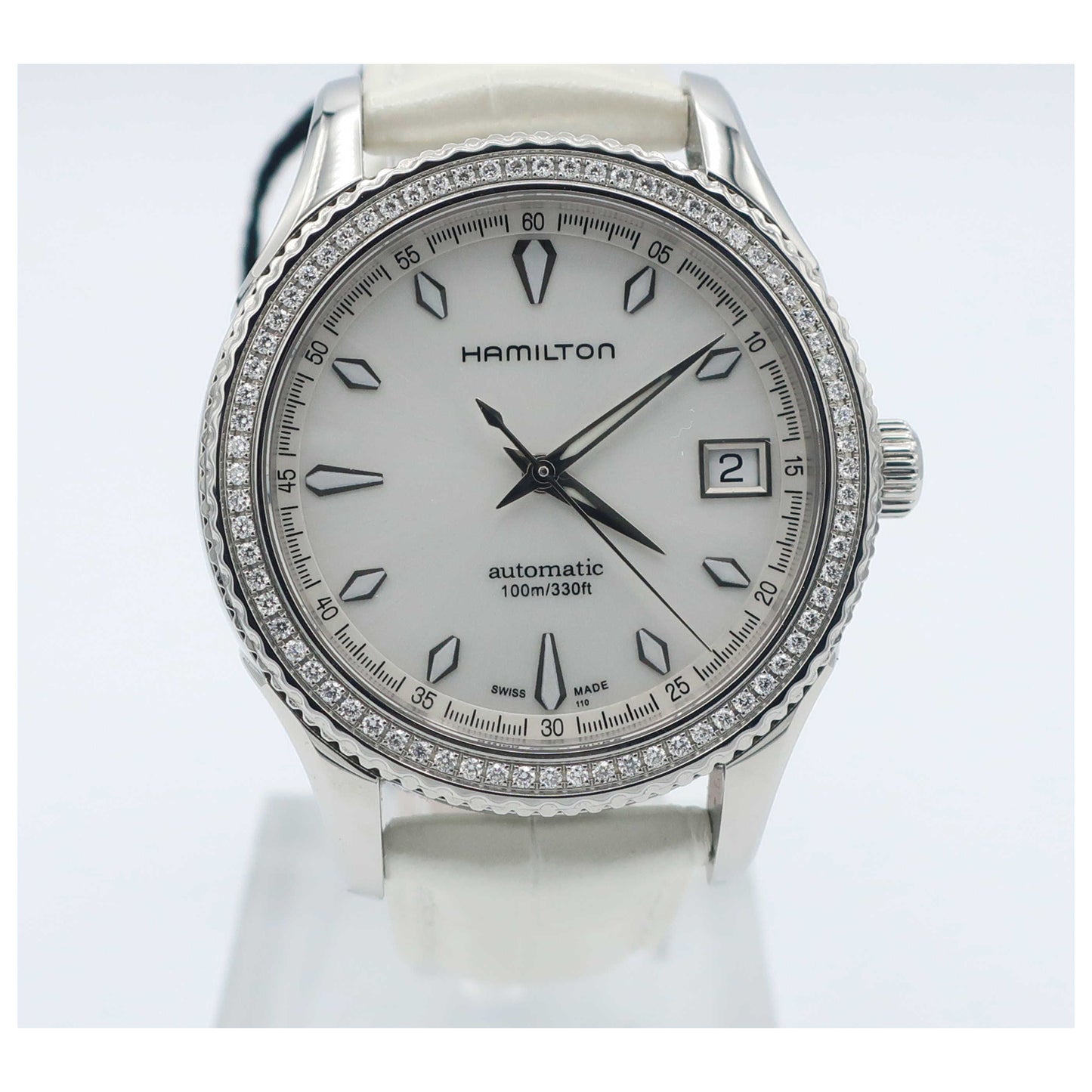 Front view of Hamilton Jazzmaster Women's Automatic Watch H37495811-PO