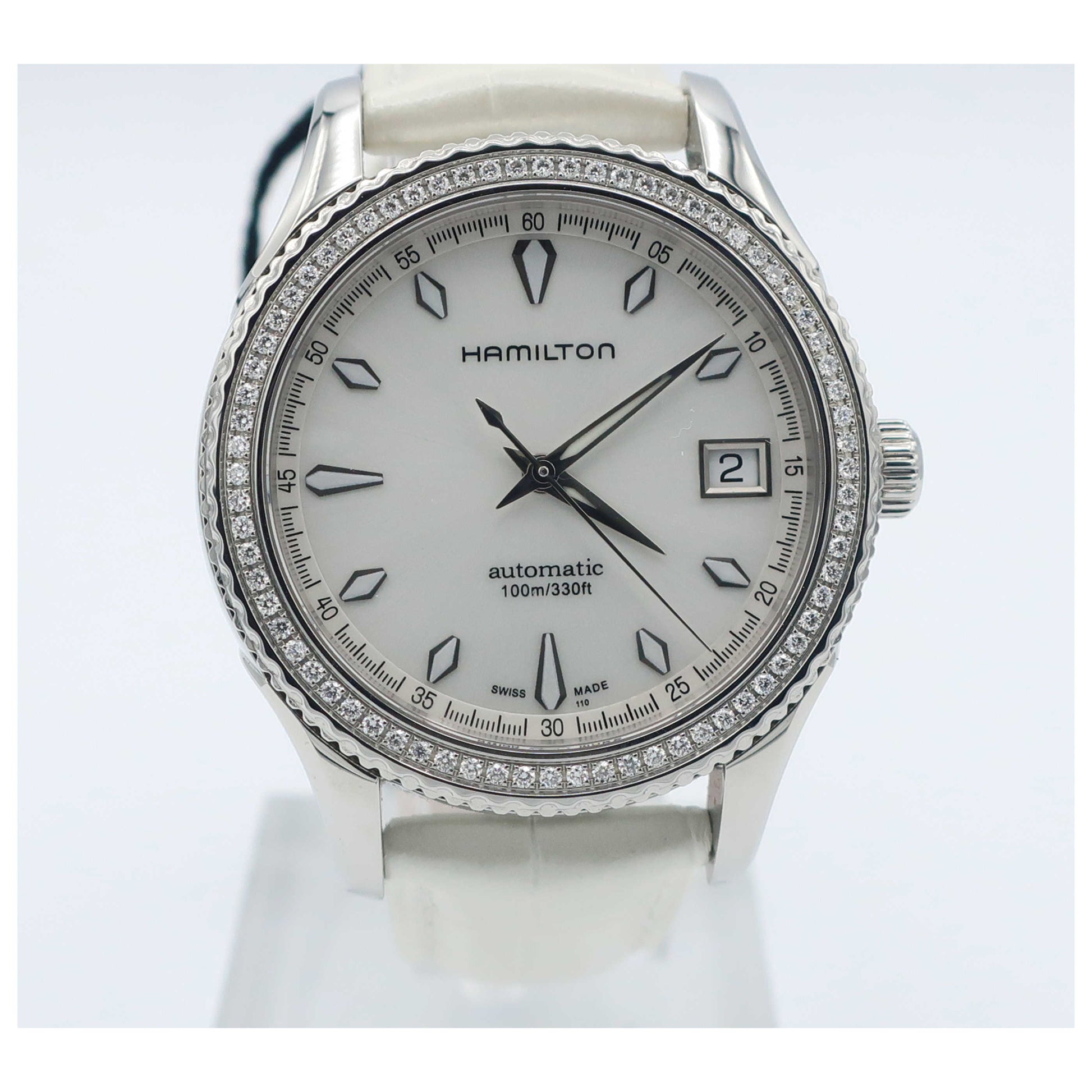 Front view of Hamilton Jazzmaster Women's Automatic Watch H37495811-PO