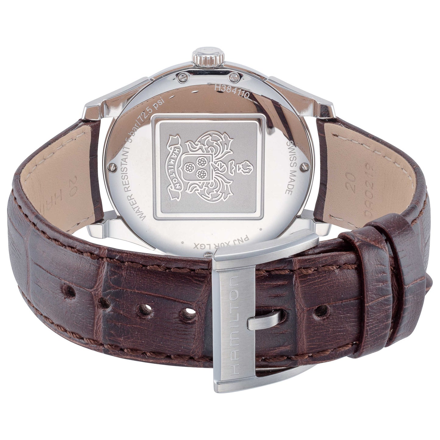 Back view of Hamilton Jazzmaster Men's Quartz Watch H38411540