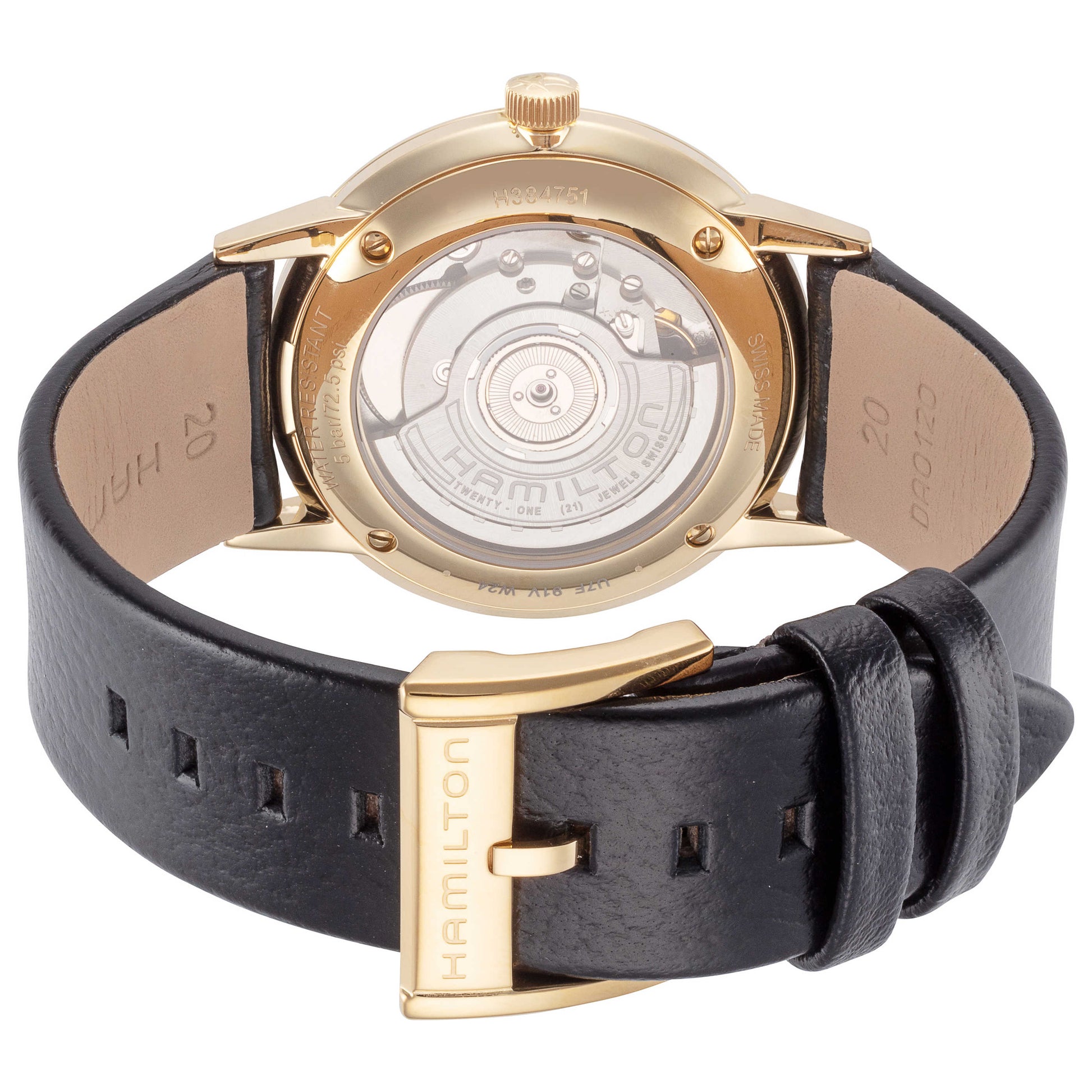 Back view of Hamilton American Classic Men's Automatic Watch H38475751