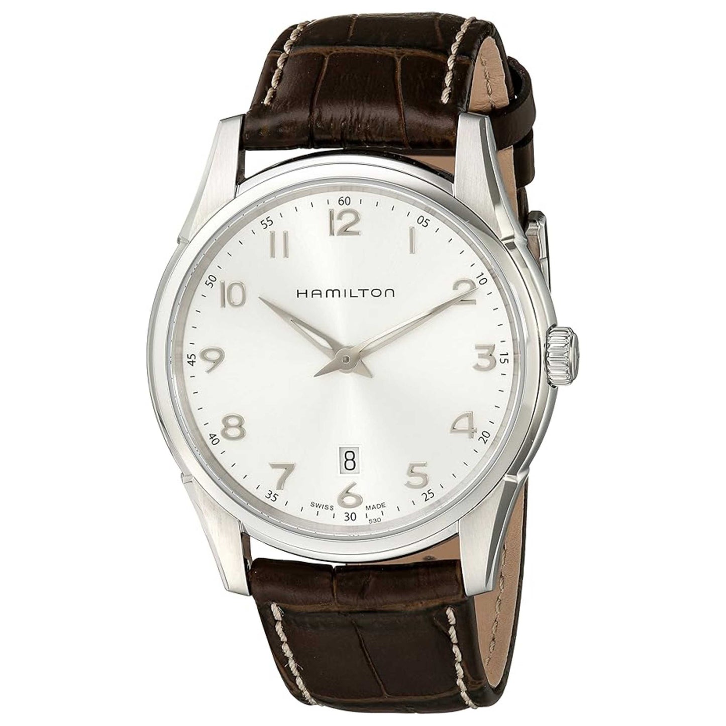 Front view of Hamilton Jazzmaster Men's Quartz Watch H38511553