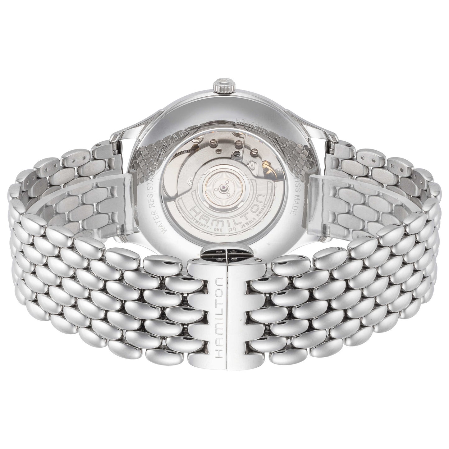 Back view of Hamilton Jazzmaster Men's Automatic Watch H38525181