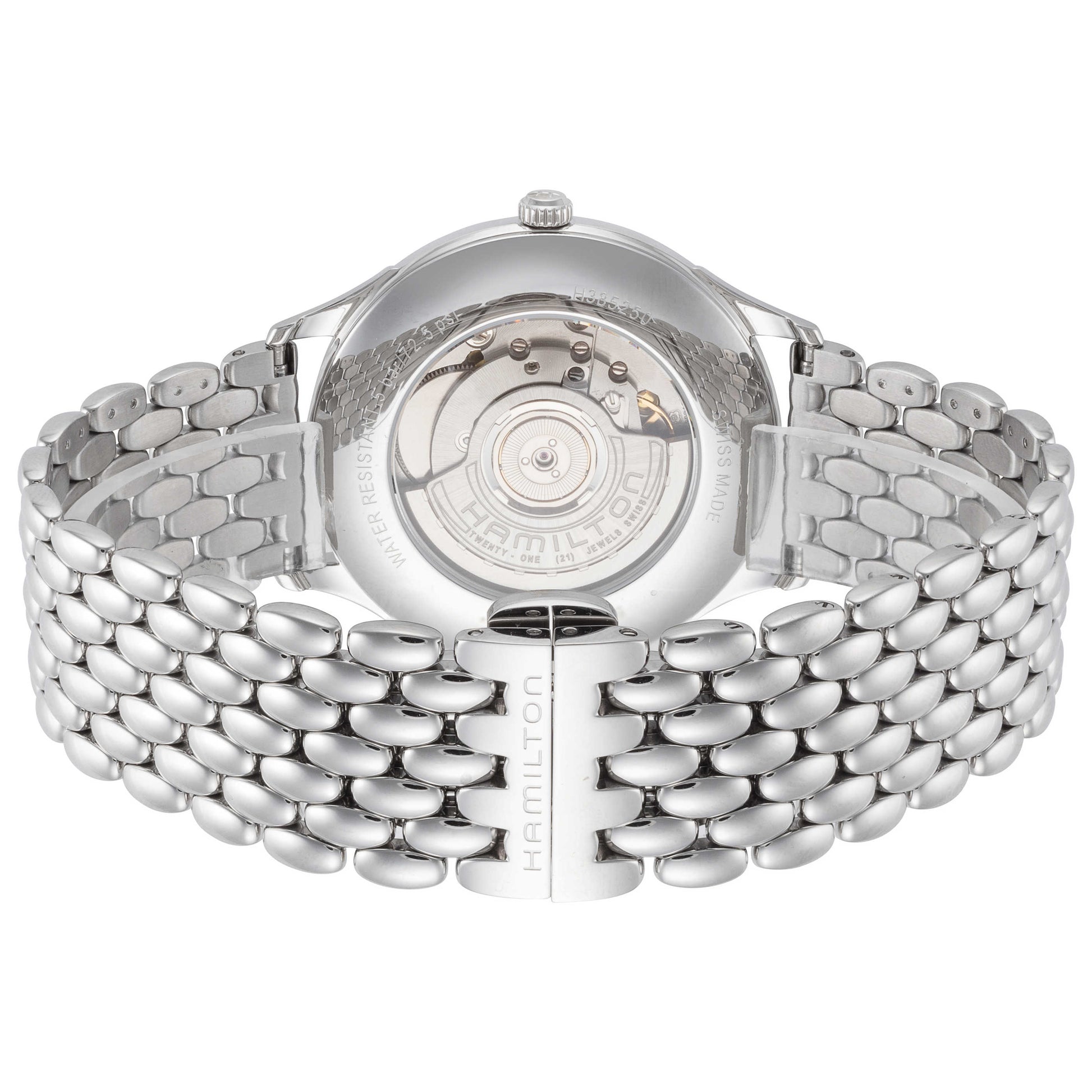 Back view of Hamilton Jazzmaster Men's Automatic Watch H38525181