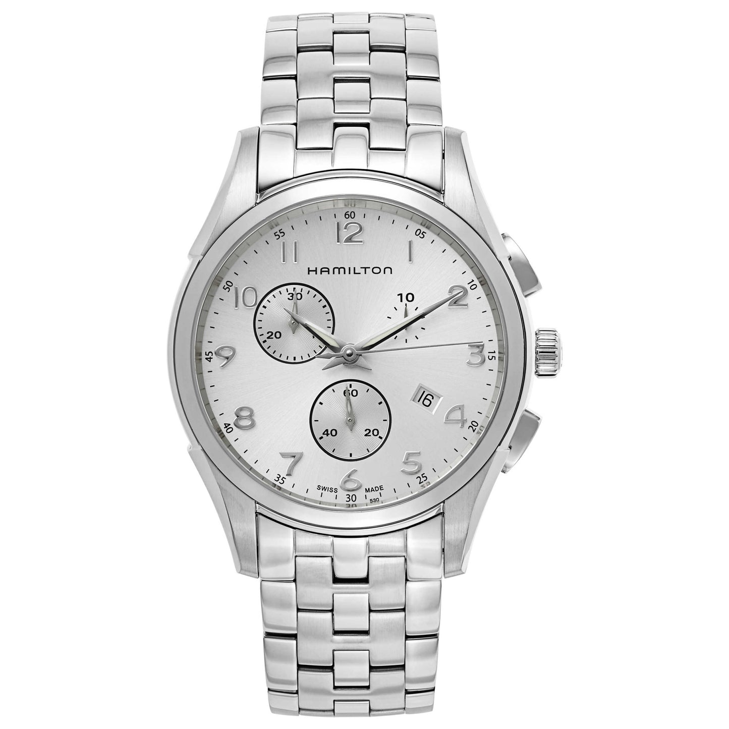 Front view of Hamilton Jazzmaster Men's Swiss Quartz (Battery-Powered) Watch H38612153