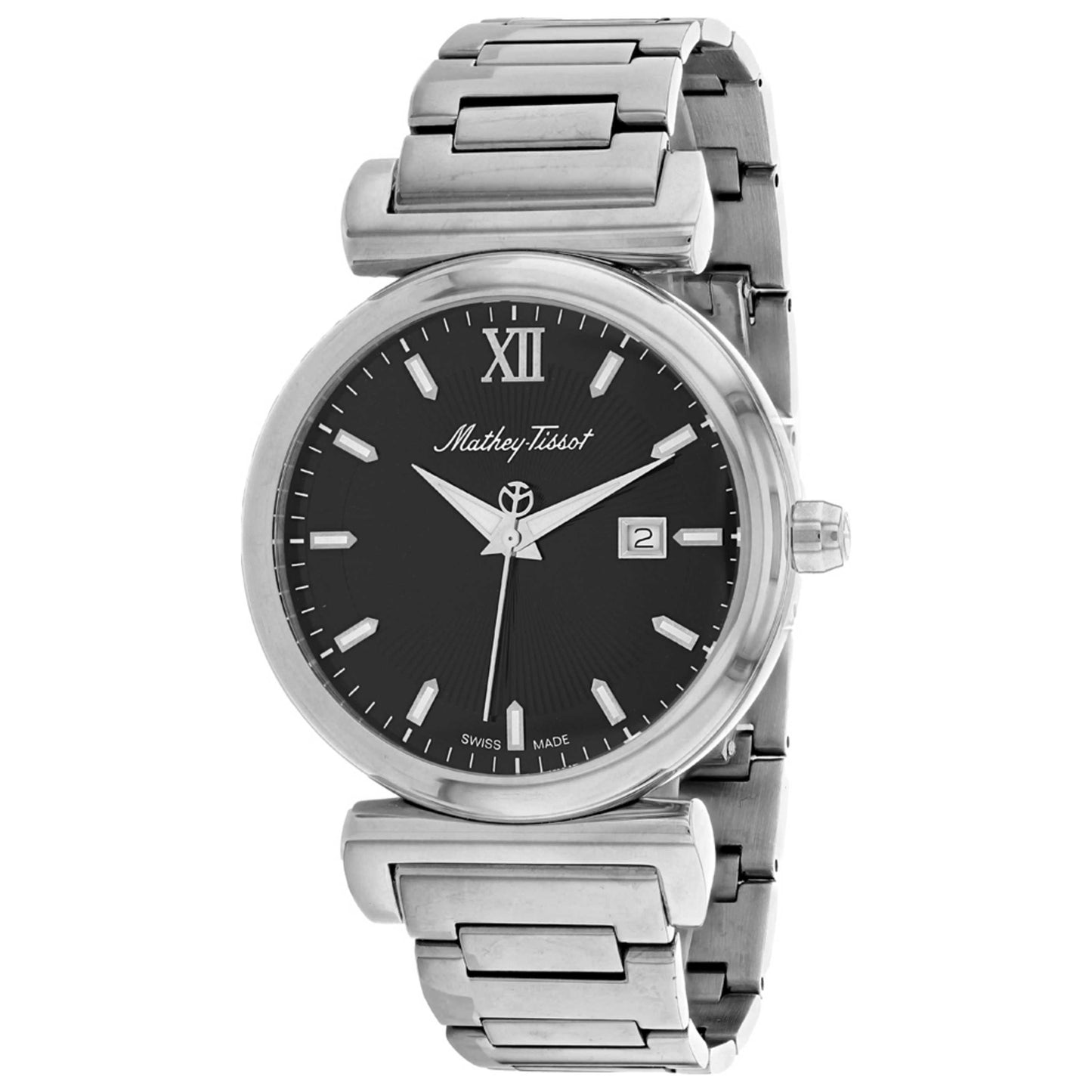 Front view of Mathey Tissot Elegance Men's Quartz Watch H410AN
