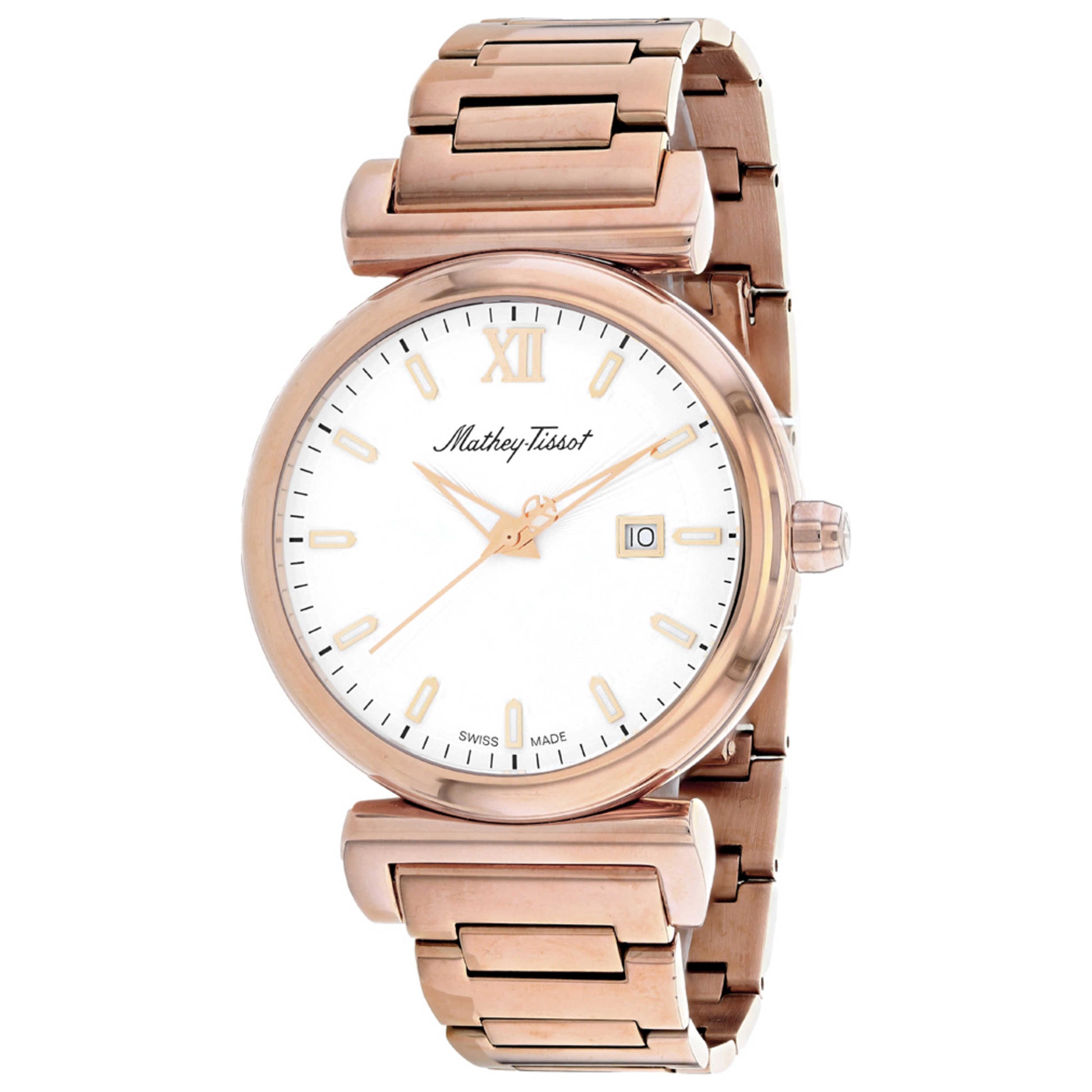 Front view of Mathey Tissot Elegance Men's Quartz Watch H410PI