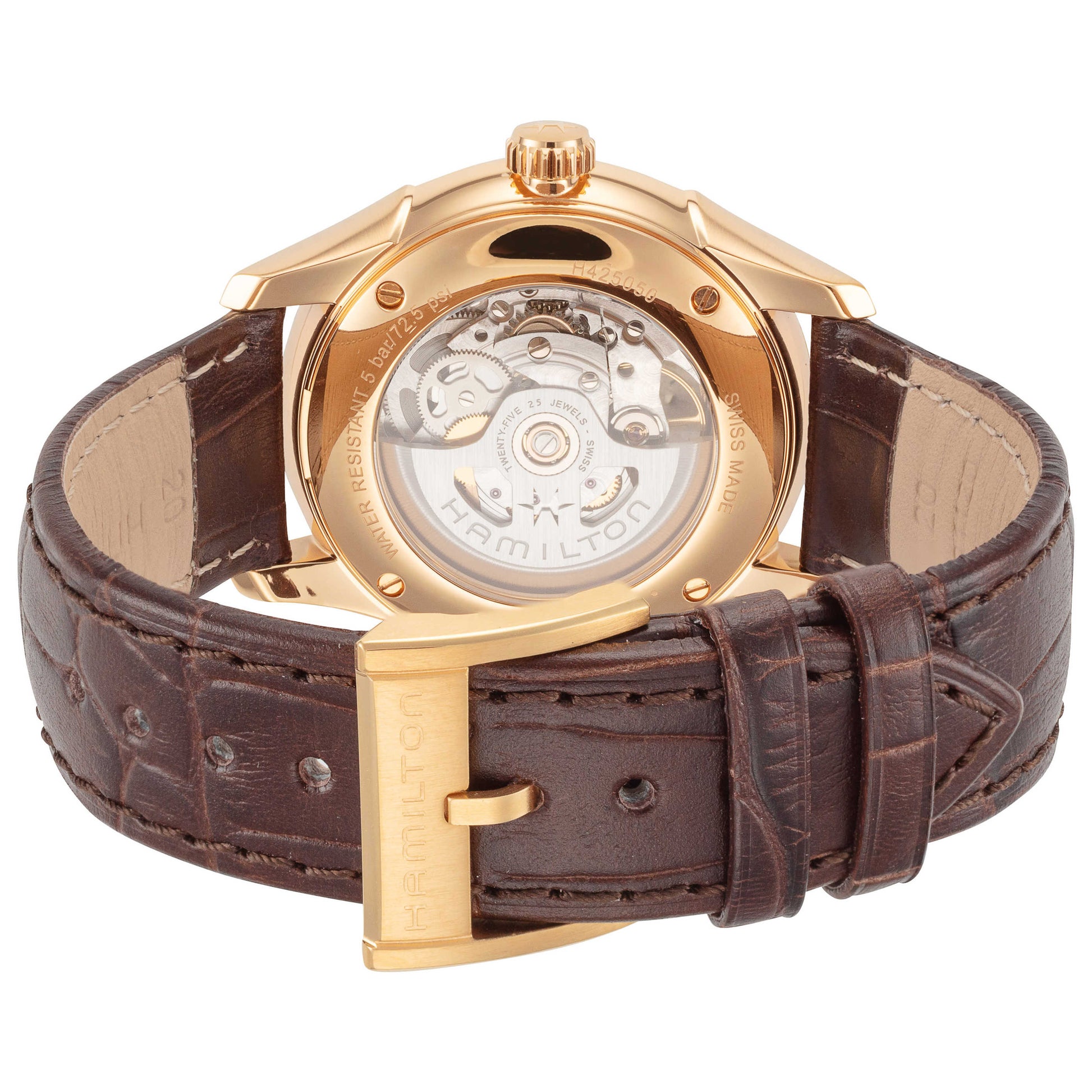 Back view of Hamilton Jazzmaster Men's Automatic Watch H42505510