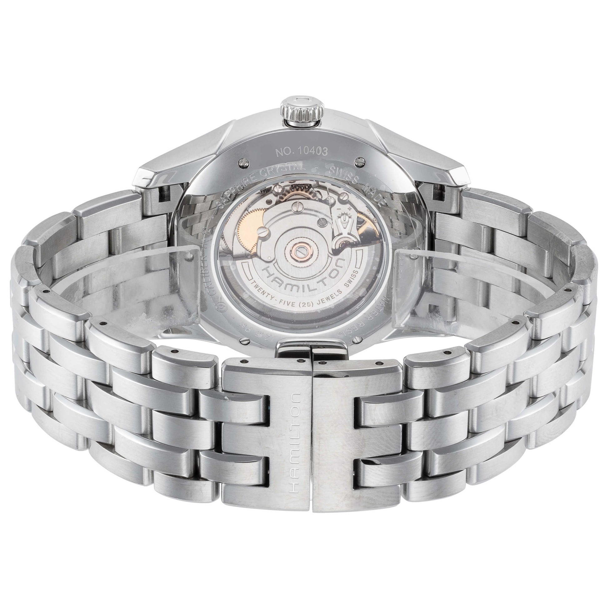 Back view of Hamilton Jazzmaster Men's Automatic Watch H42615143
