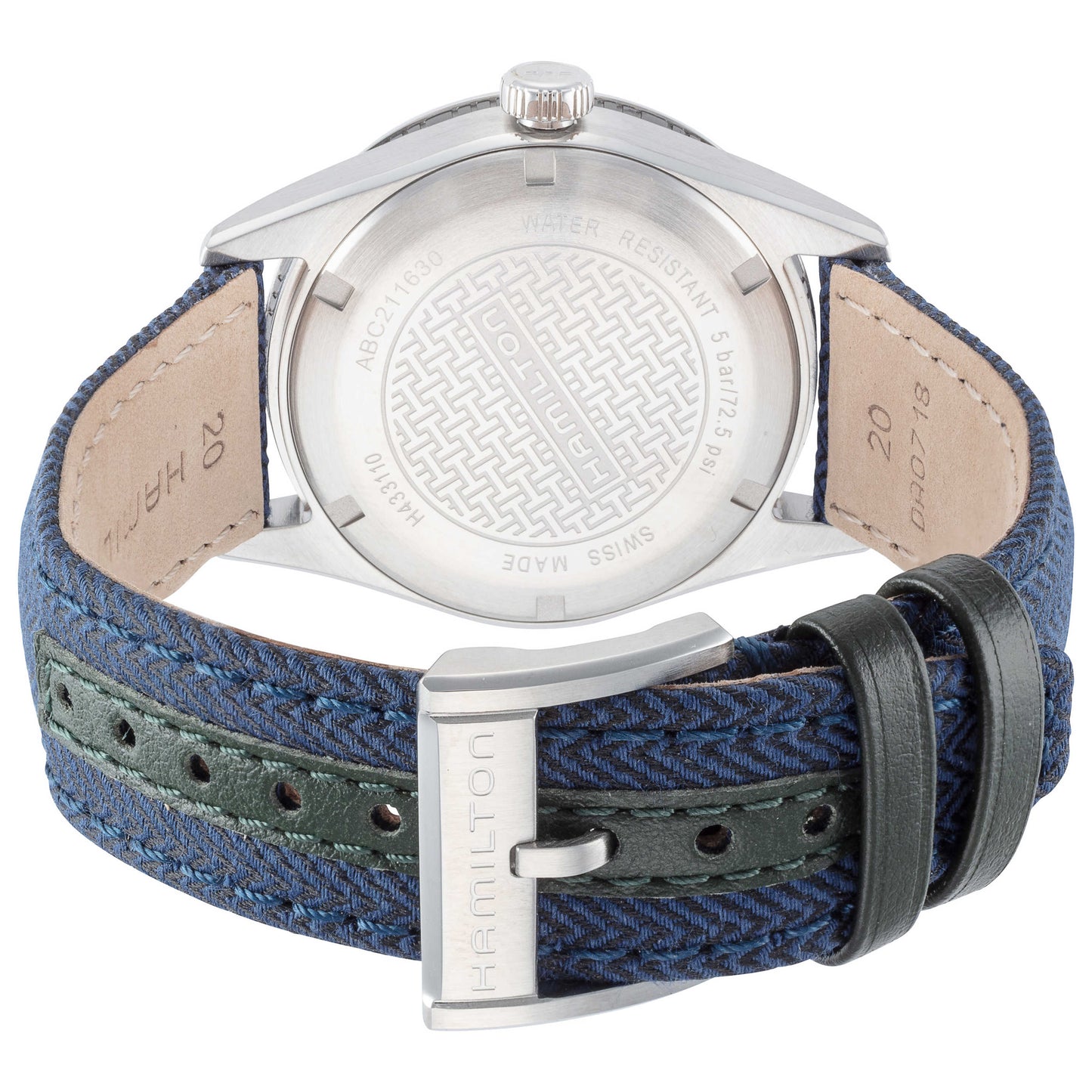 Back view of Hamilton Broadway Men's Quartz Watch H43311941