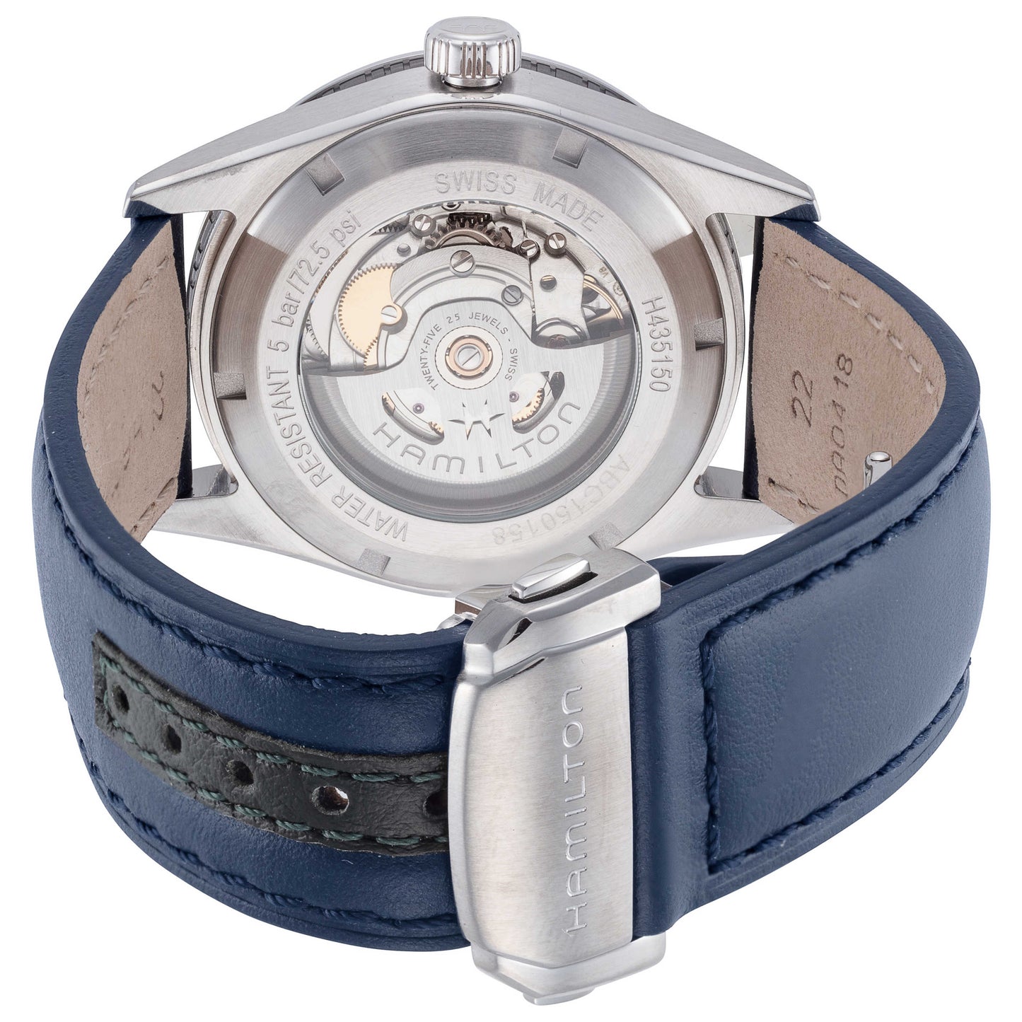 Back view of Hamilton Broadway Men's Automatic Watch H43515641