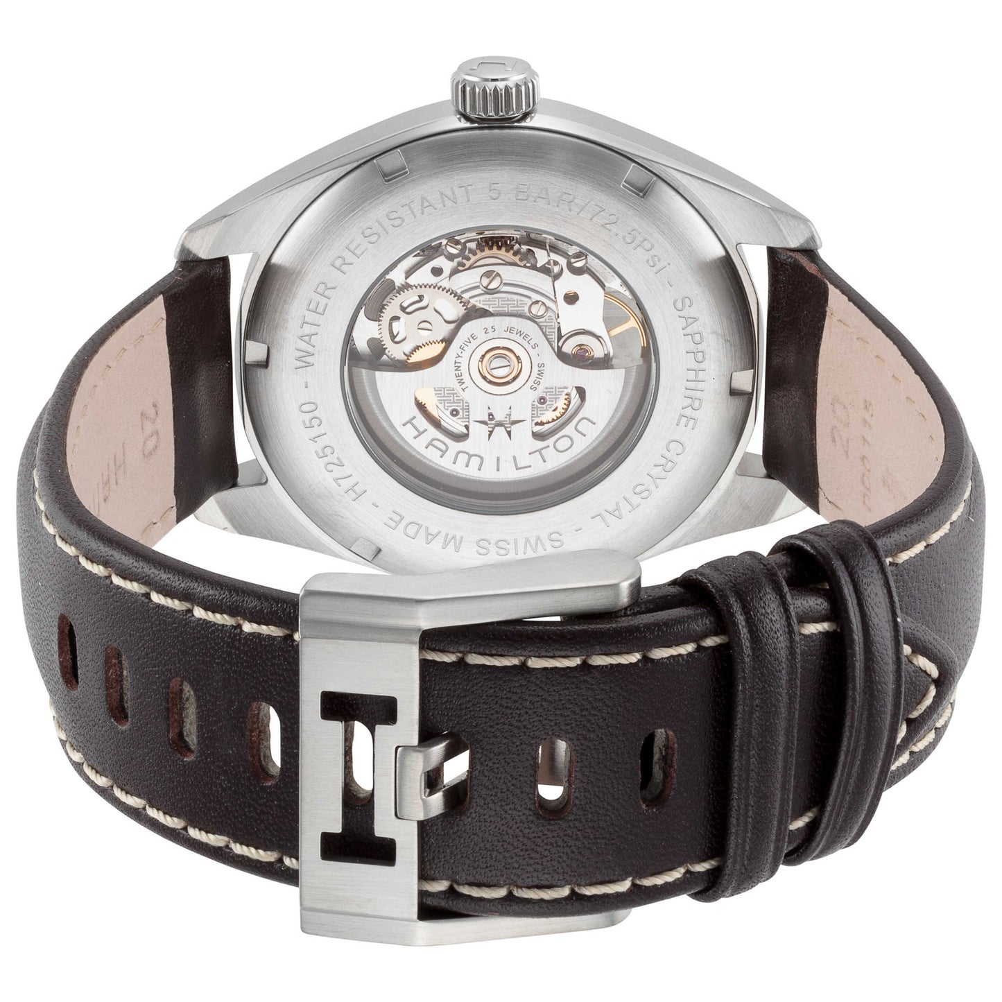 Back view of Hamilton Broadway Men's Automatic Watch H43516641