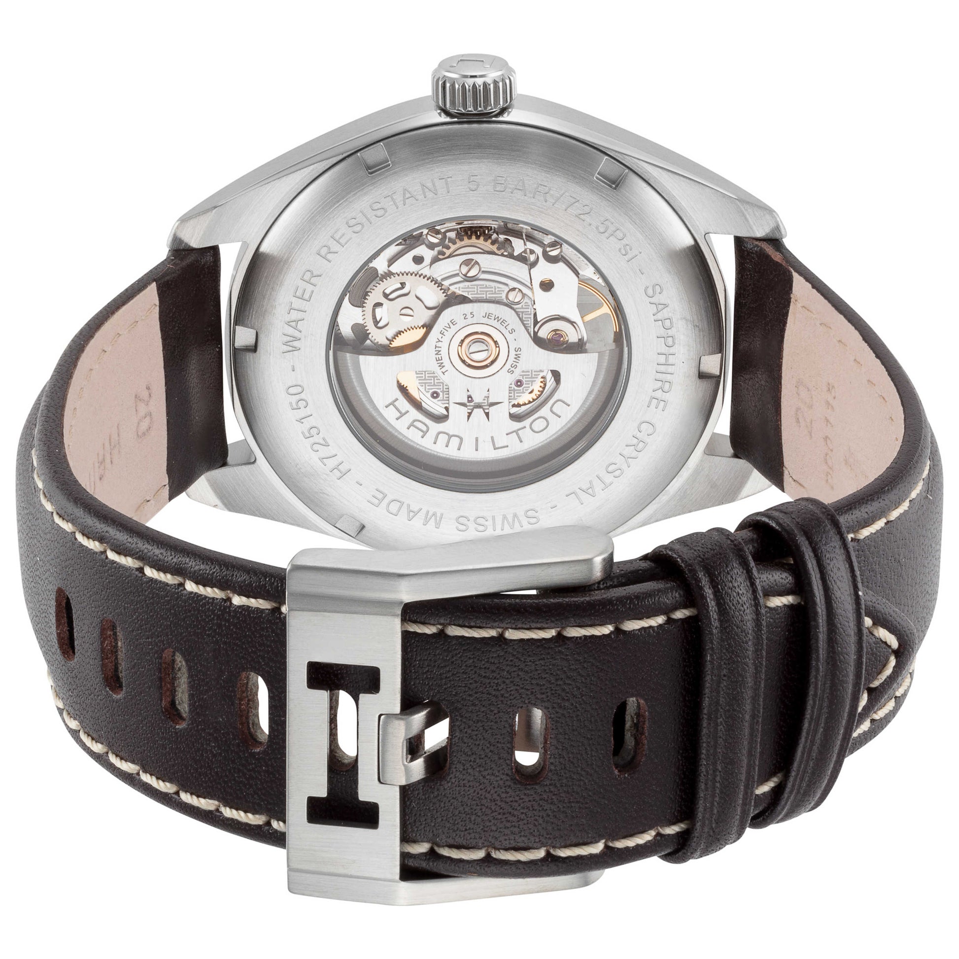 Back view of Hamilton Broadway Men's Automatic Watch H43516641