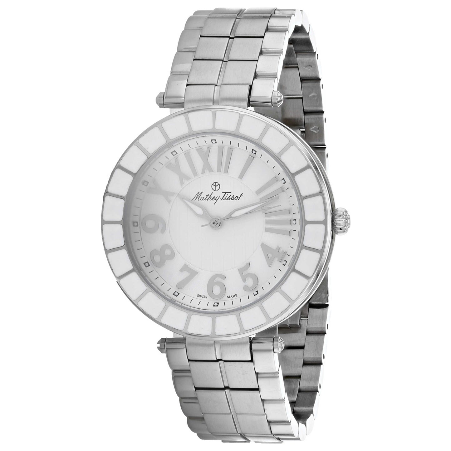 Front view of Mathey Tissot Mosaique Men's Quartz Watch H6001ABL