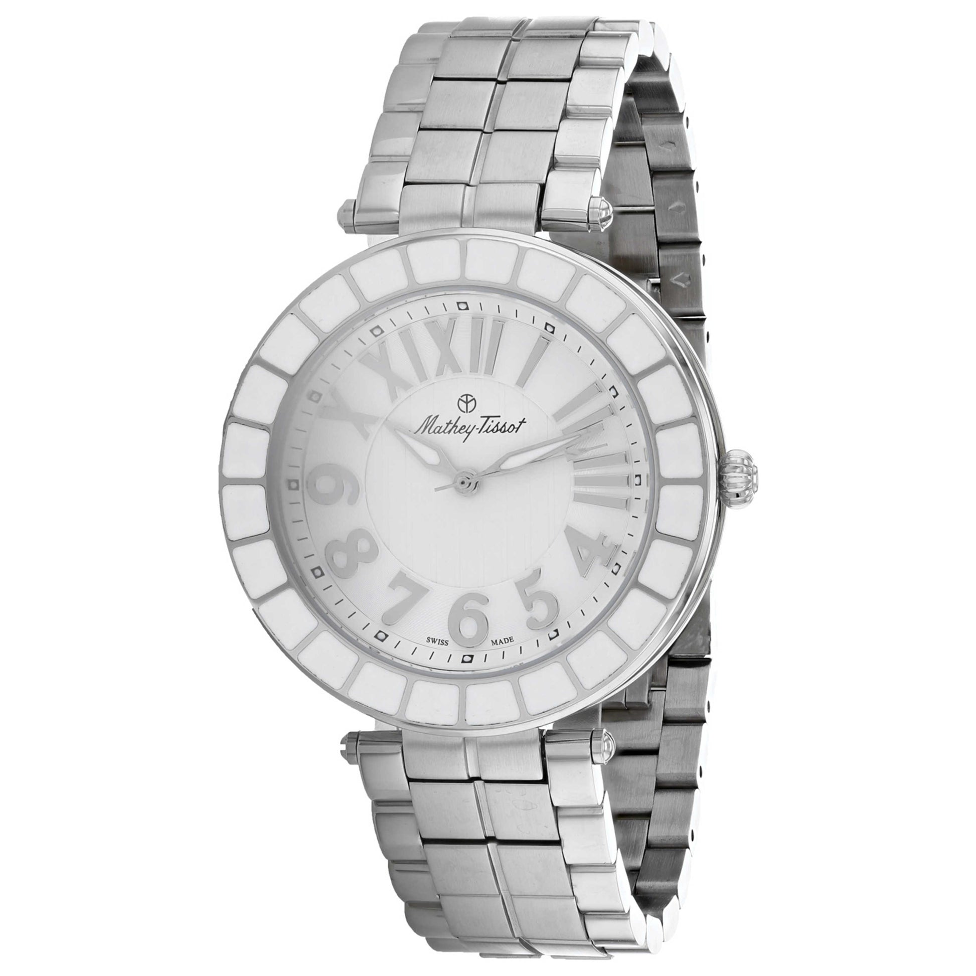 Front view of Mathey Tissot Mosaique Men's Quartz Watch H6001ABL