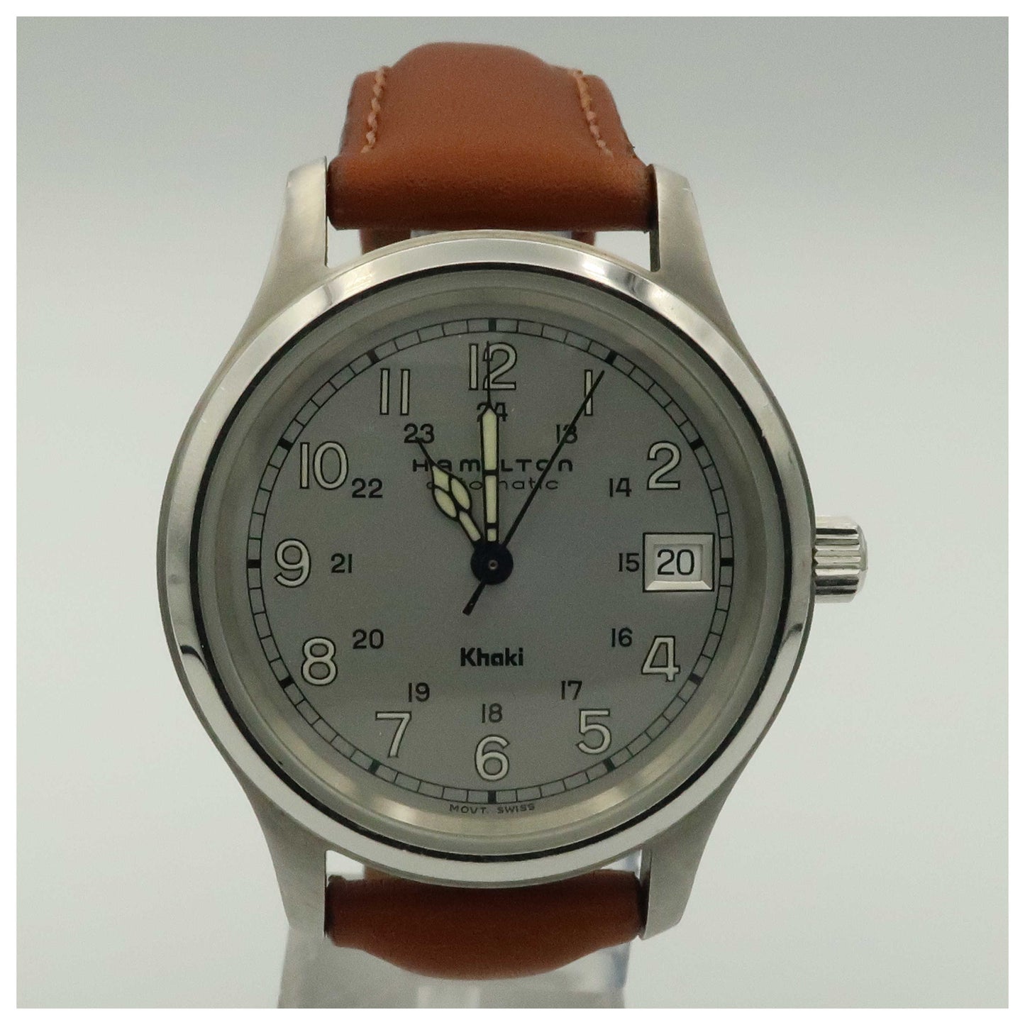 Front view of Hamilton Khaki Field Men's Automatic Watch H60415513-PO