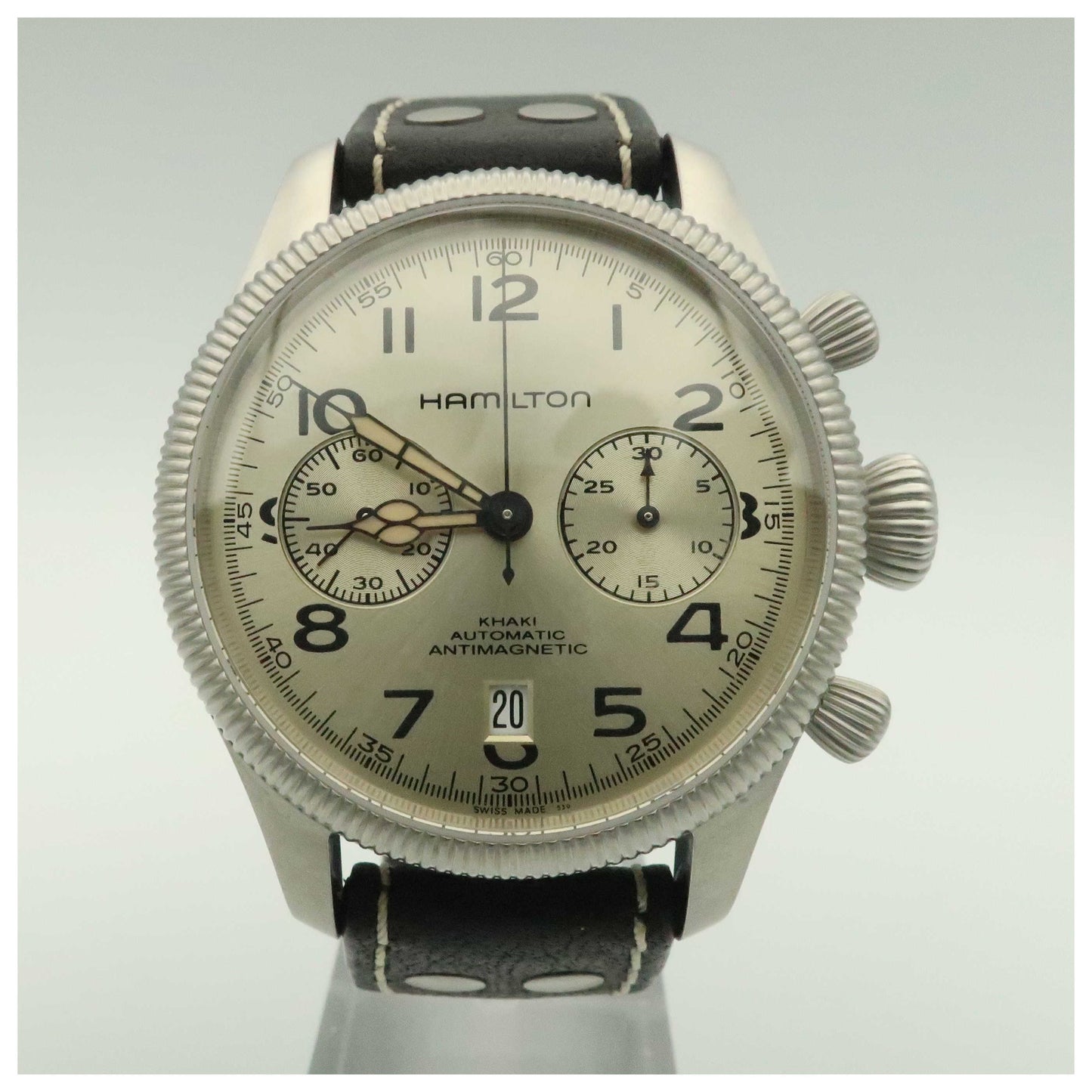 Front view of Hamilton Khaki Field Men's Automatic Watch H60416553-PO