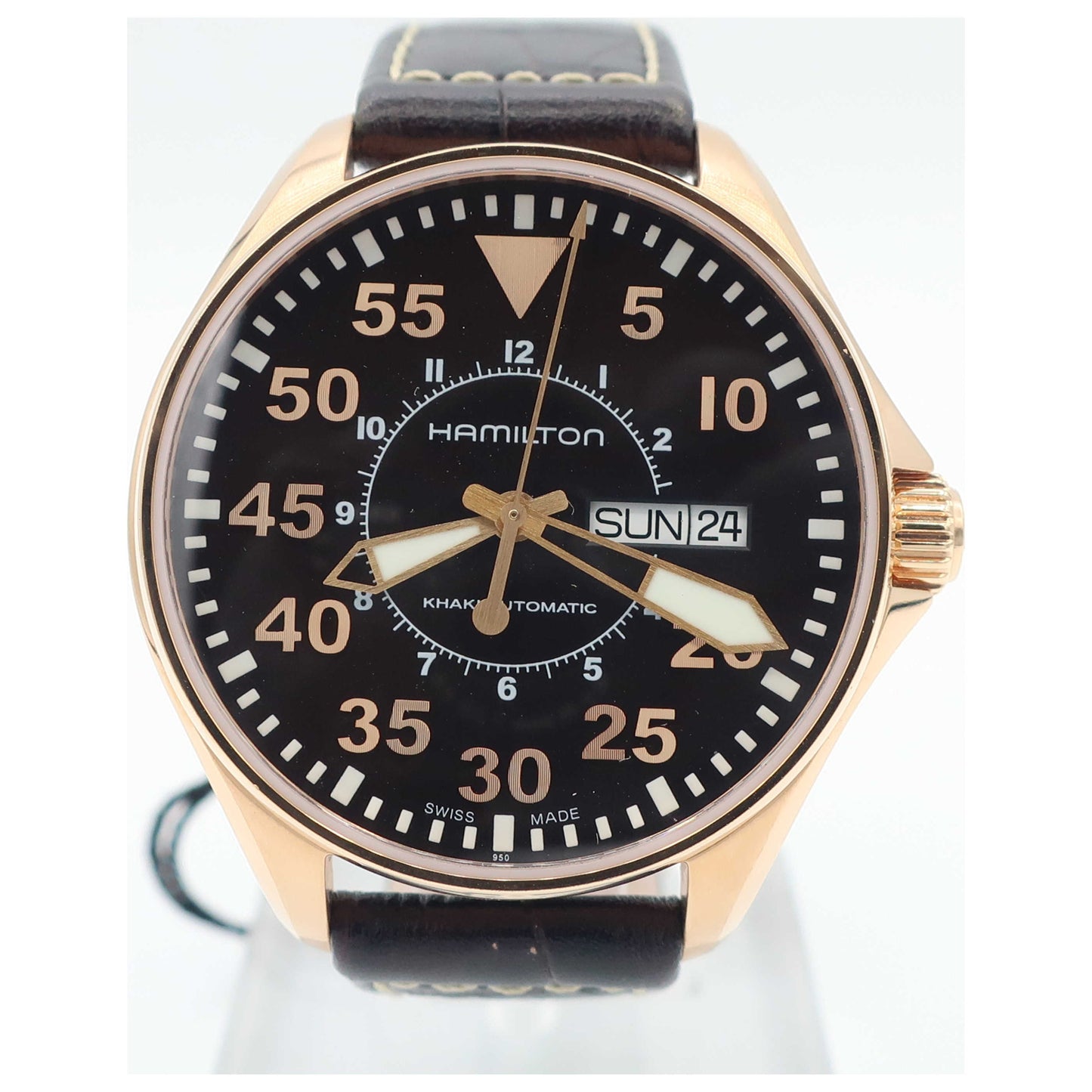 Front view of Hamilton Khaki Aviation Men's Automatic Watch H64445595-PO