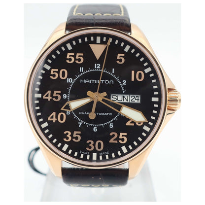 Front view of Hamilton Khaki Aviation Men's Automatic Watch H64445595-PO