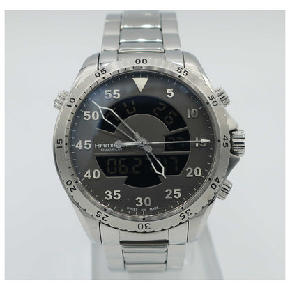 Front view of Hamilton Khaki Aviation Men's Swiss Quartz (Battery-Powered) Watch H64514181-PO