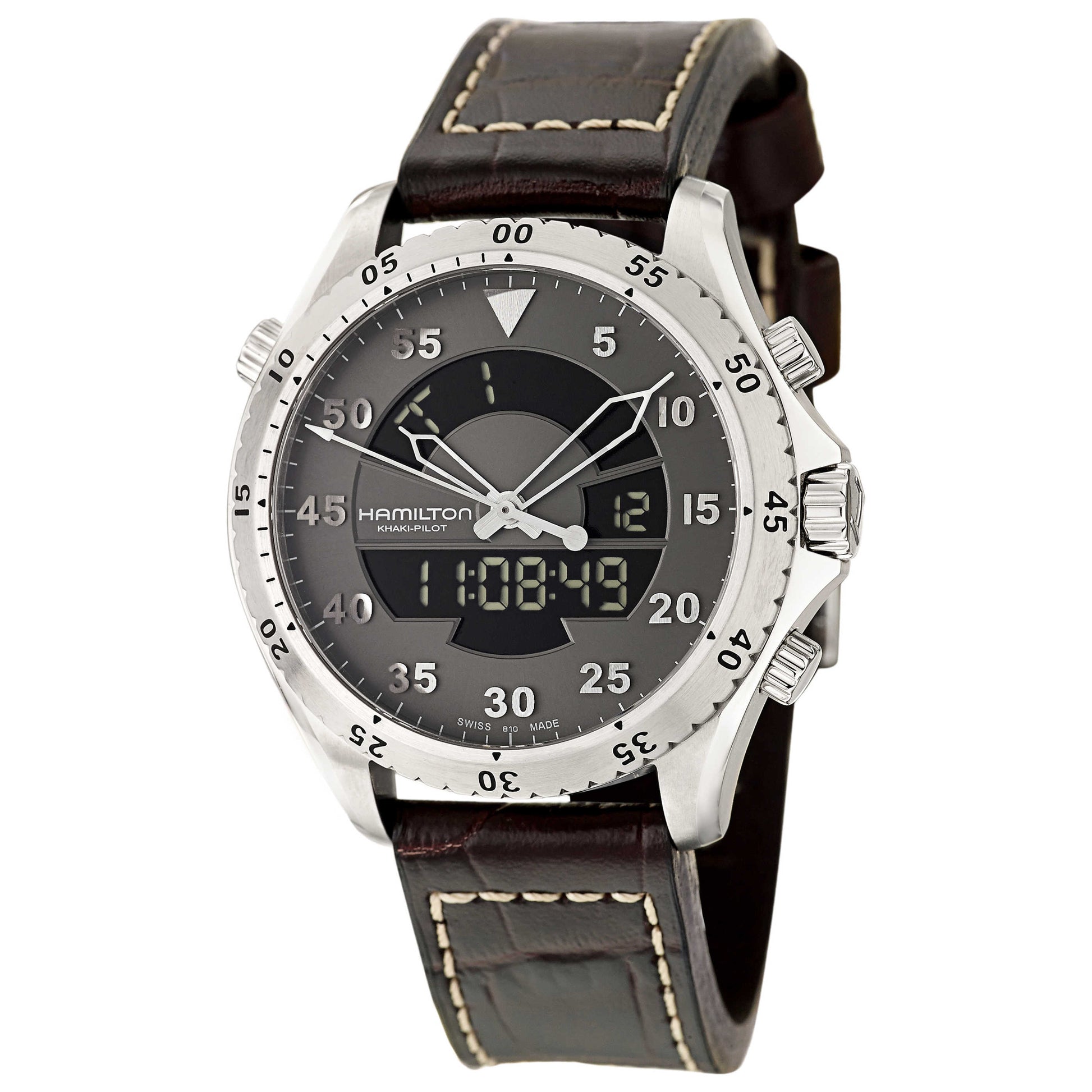 Front view of Hamilton Khaki Aviation Men's Quartz Watch H64514581