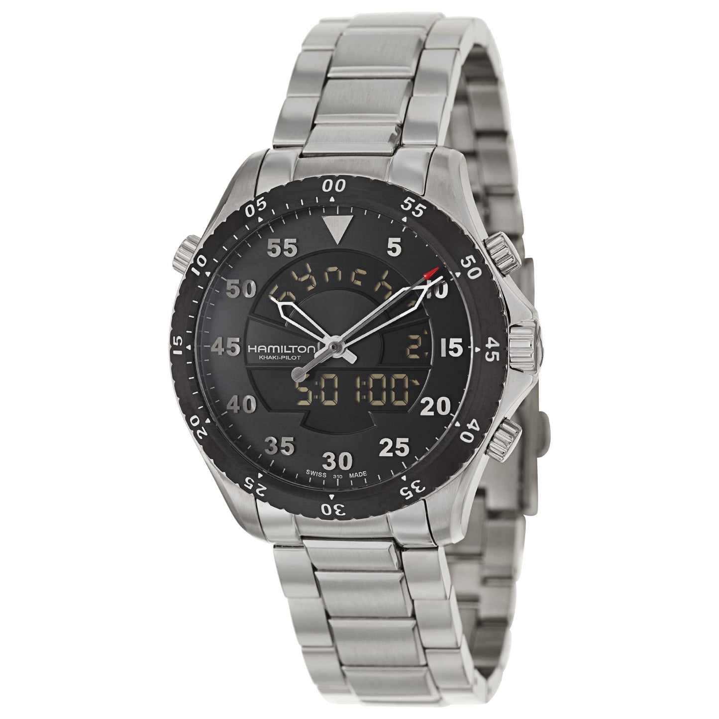 Front view of Hamilton Khaki Aviation Men's Swiss Quartz (Battery-Powered) Watch H64554131
