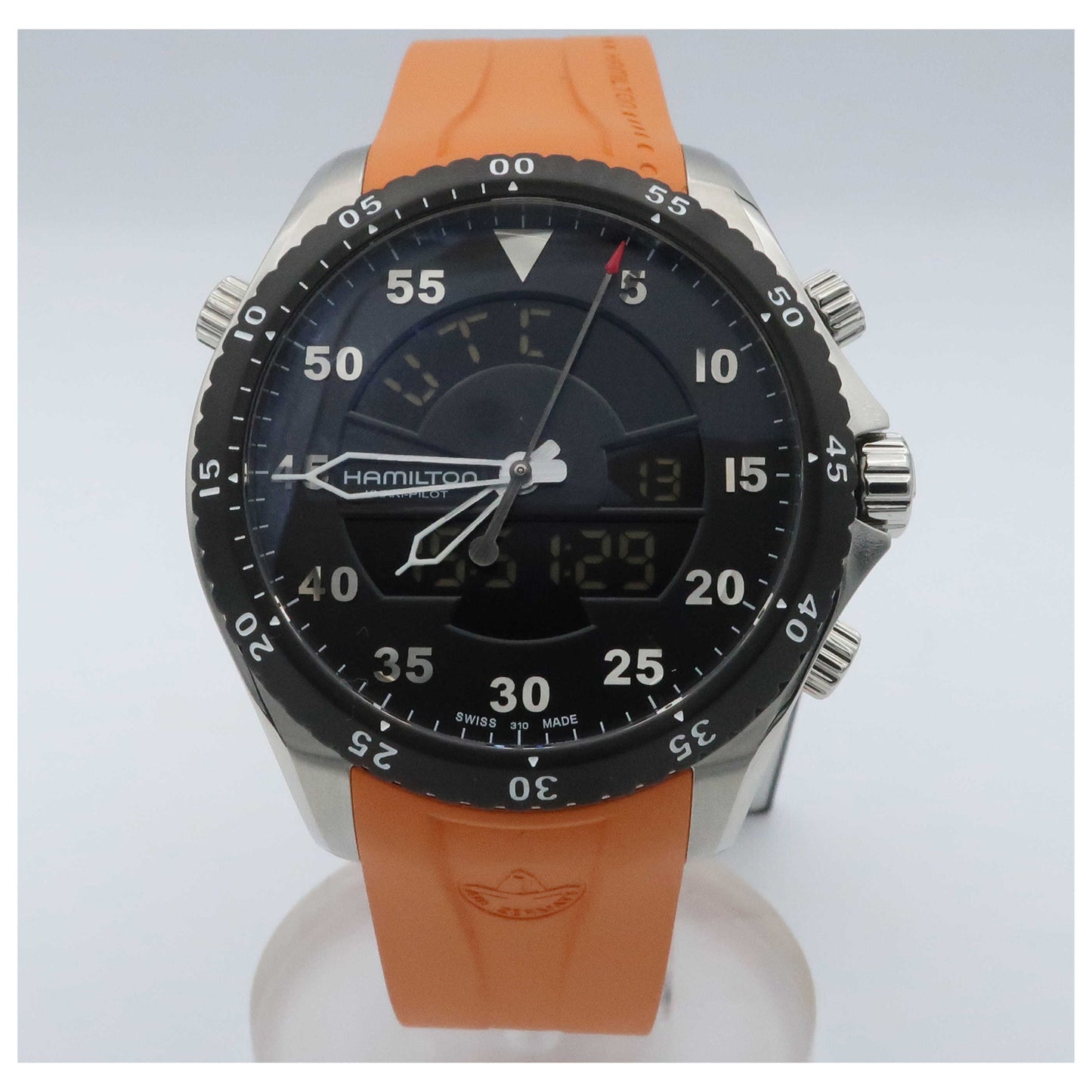 Front view of Hamilton Khaki Aviation Men's Swiss Quartz (Battery-Powered) Watch H64554431-SDV2
