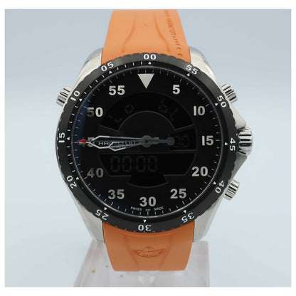 Front view of Hamilton Khaki Aviation Men's Swiss Quartz (Battery-Powered) Watch H64554431-SD