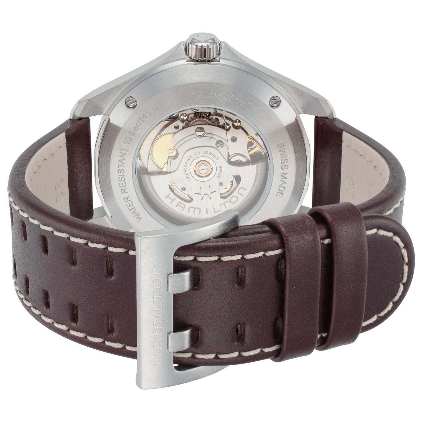 Back view of Hamilton Khaki Navy Men's Automatic Watch H64615545
