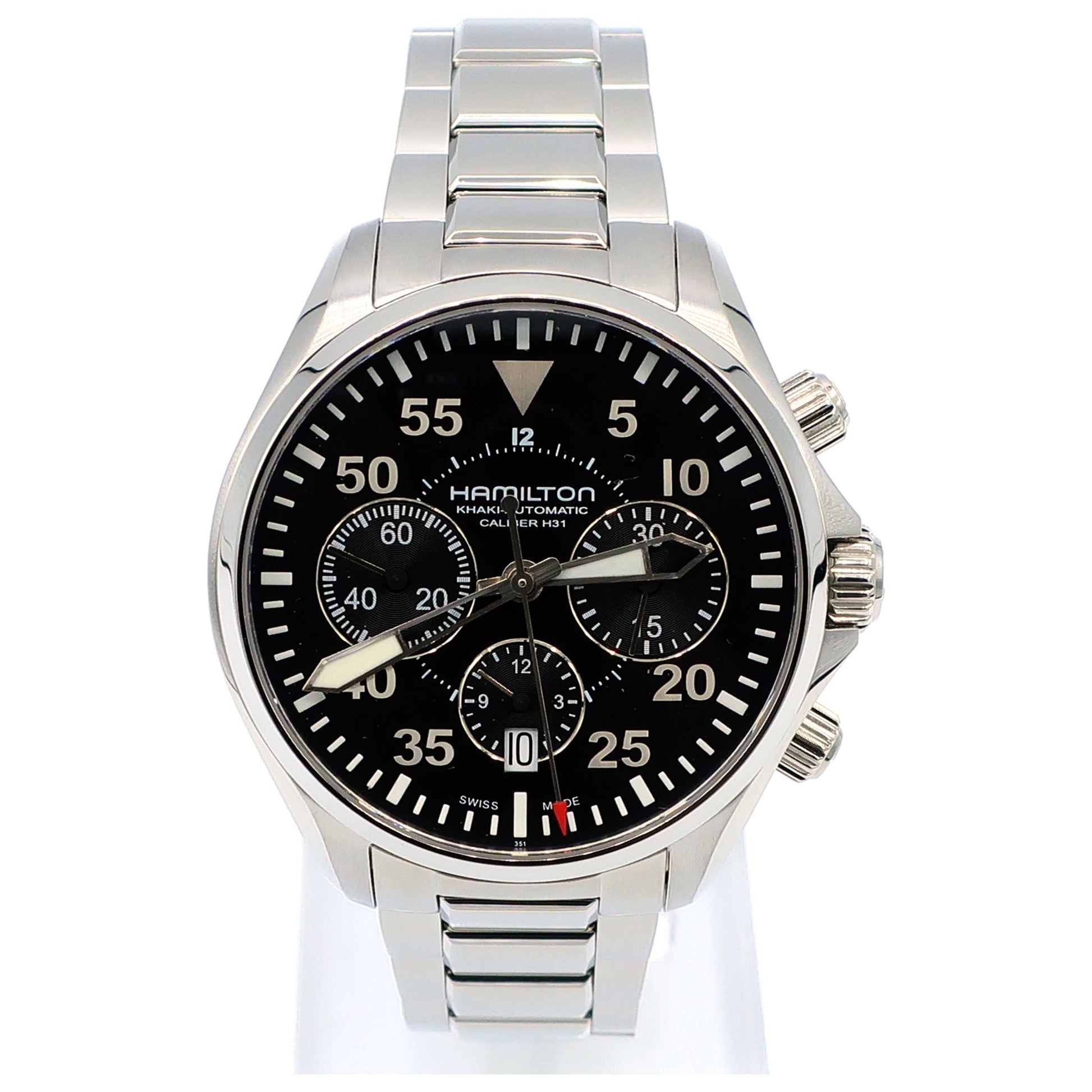 Front view of Hamilton Khaki Aviation Men's Automatic Watch H64666135-SD