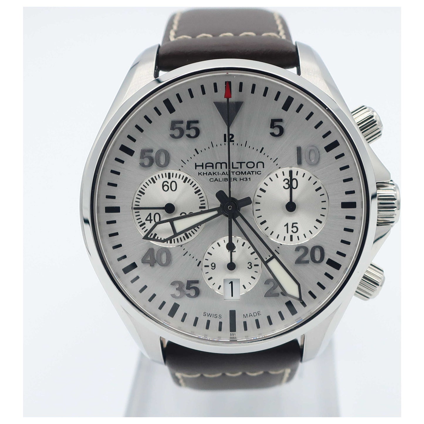 Front view of Hamilton Khaki Aviation Men's Automatic Watch H64666555-SD