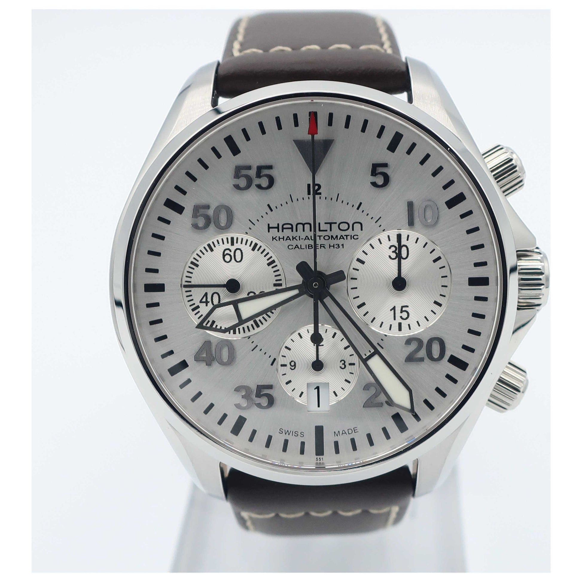 Front view of Hamilton Khaki Aviation Men's Automatic Watch H64666555-SD