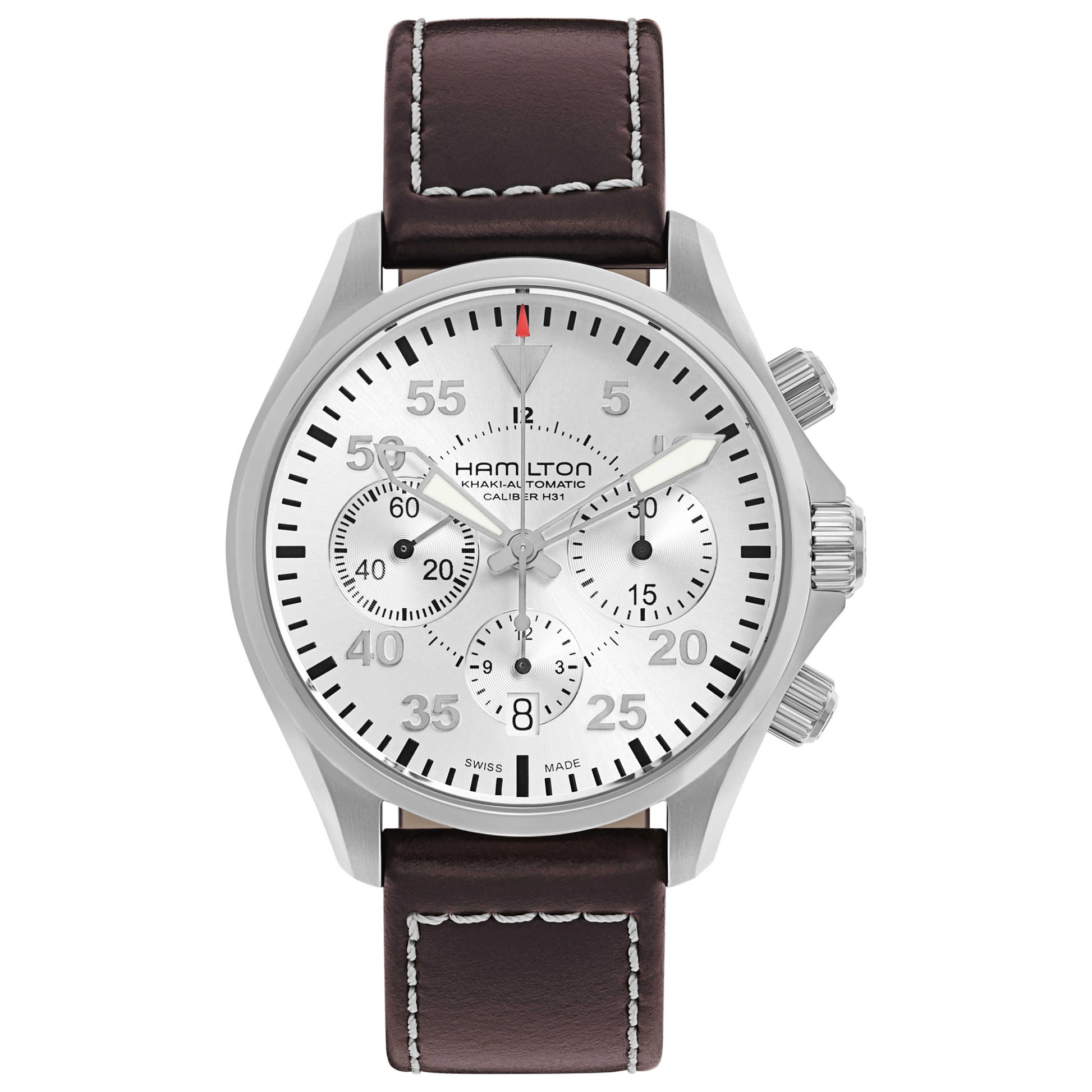 Front view of Hamilton Khaki Aviation Men's Automatic Watch H64666555