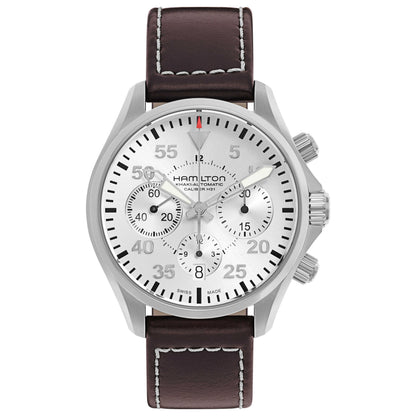 Front view of Hamilton Khaki Aviation Men's Automatic Watch H64666555