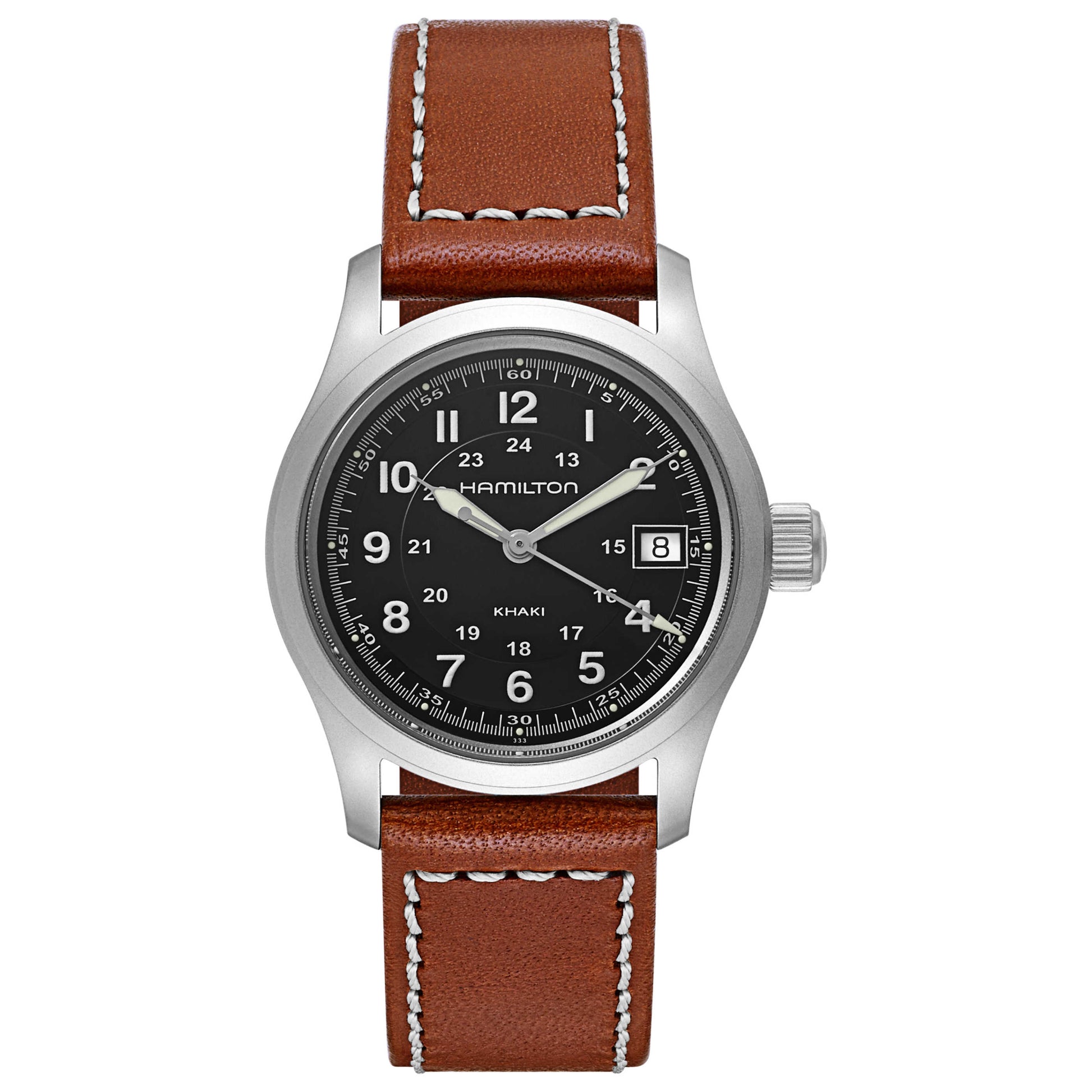 Front view of Hamilton Khaki Field Men's Swiss Quartz (Battery-Powered) Watch H68311533