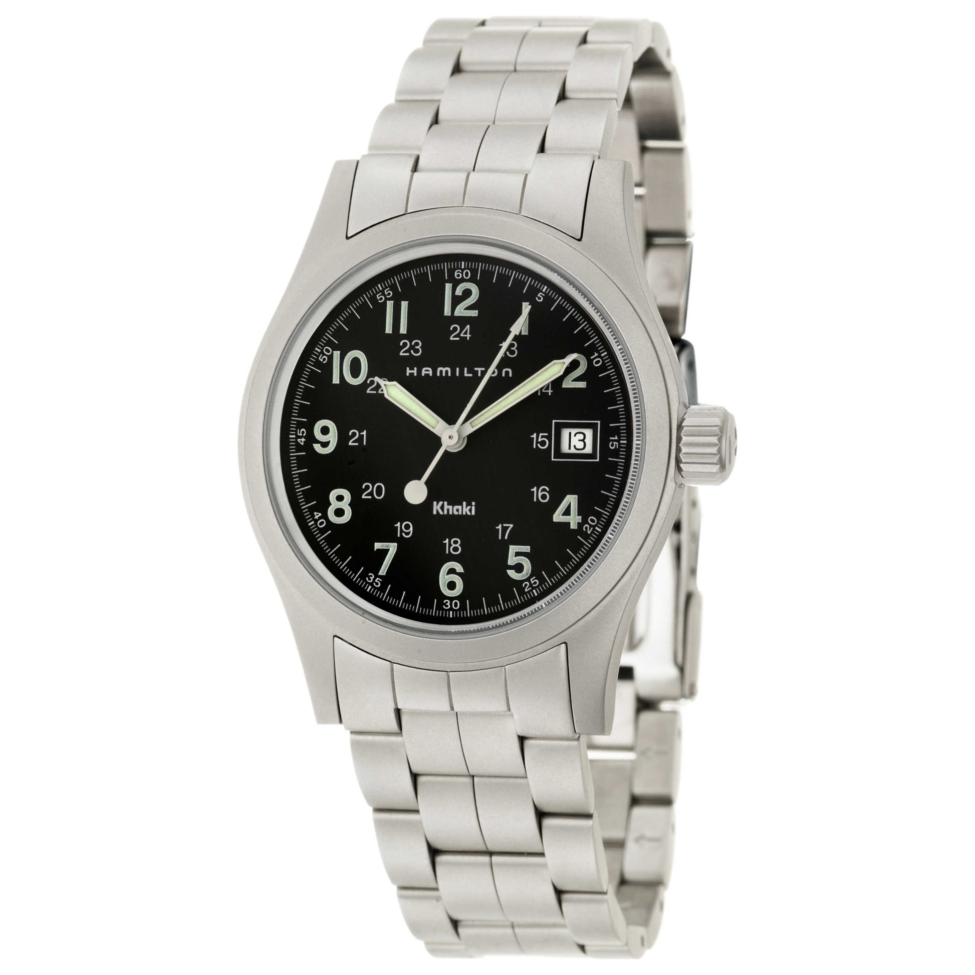Front view of Hamilton Khaki Field Men's Swiss Quartz (Battery-Powered) Watch H68411133