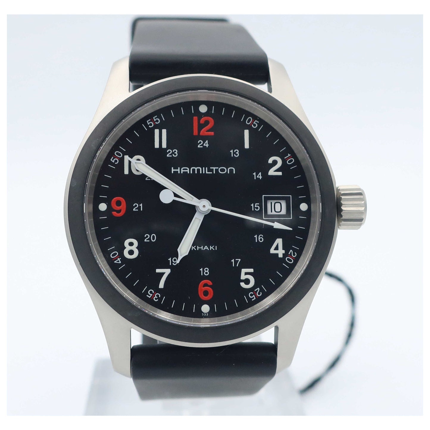 Front view of Hamilton Khaki Field Men's Swiss Quartz (Battery-Powered) Watch H68421333-PO