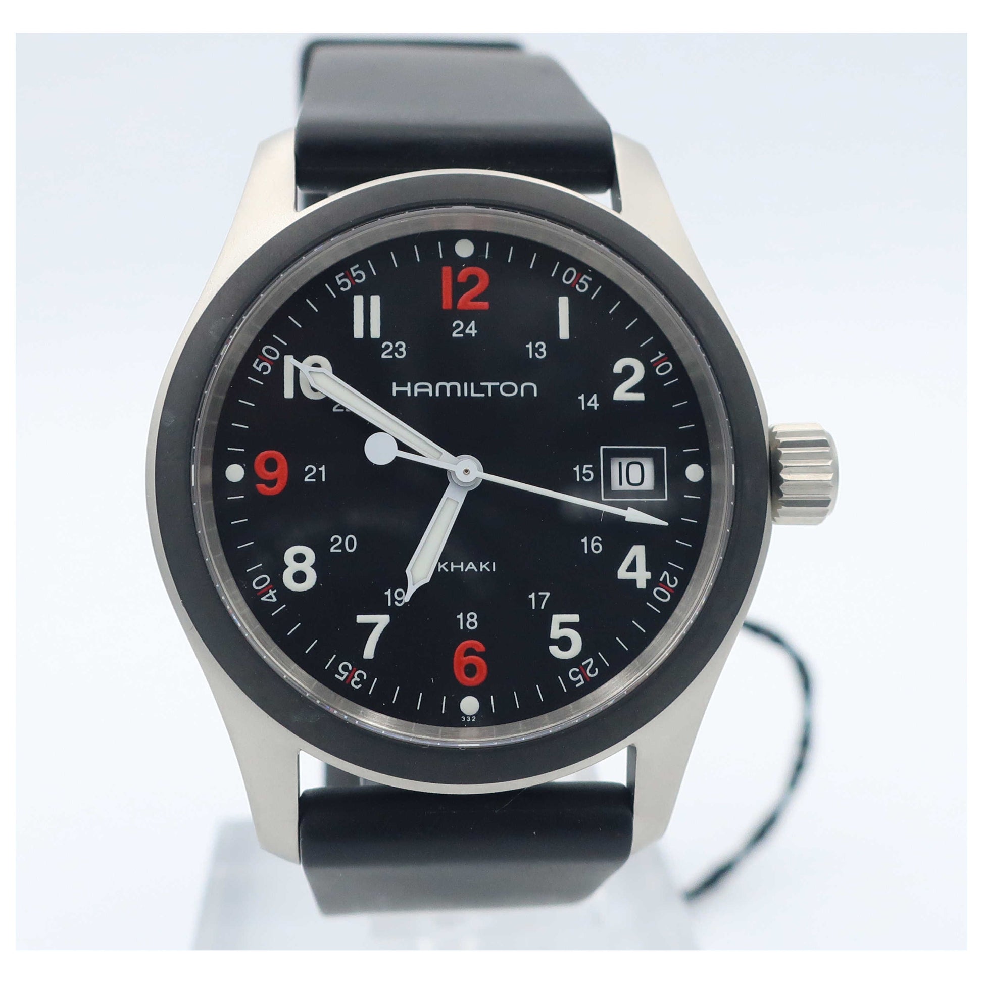 Front view of Hamilton Khaki Field Men's Swiss Quartz (Battery-Powered) Watch H68421333-PO