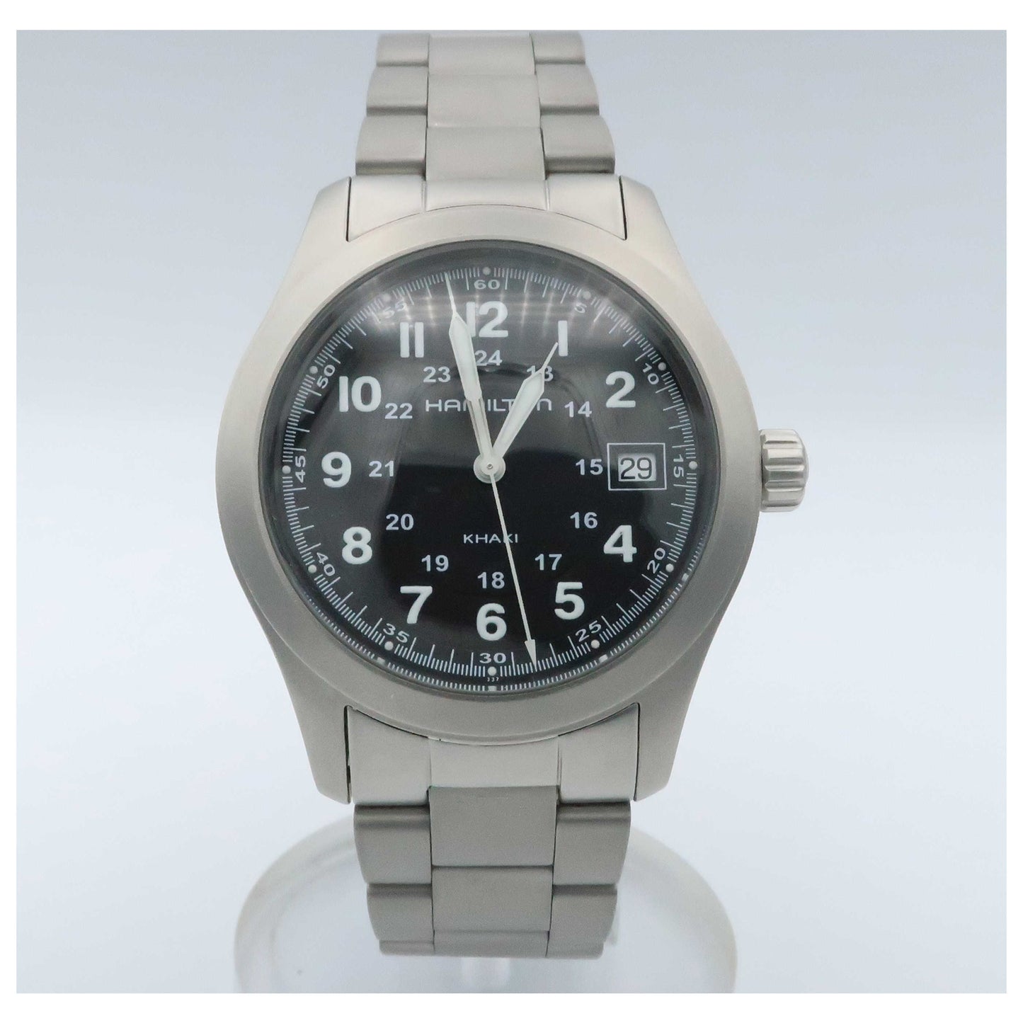 Front view of Hamilton Khaki Field Men's Swiss Quartz (Battery-Powered) Watch H68481133-PO2