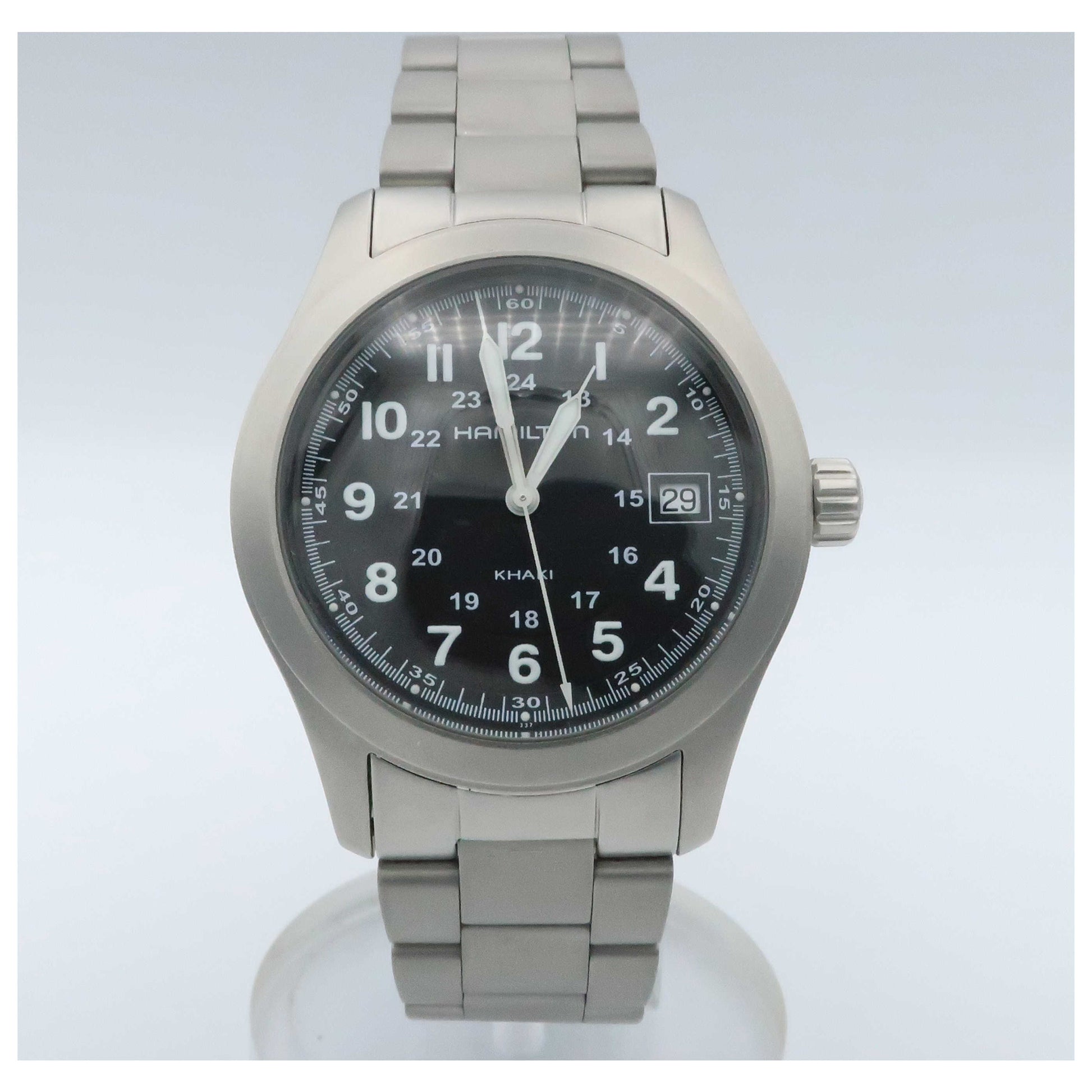 Front view of Hamilton Khaki Field Men's Swiss Quartz (Battery-Powered) Watch H68481133-PO2