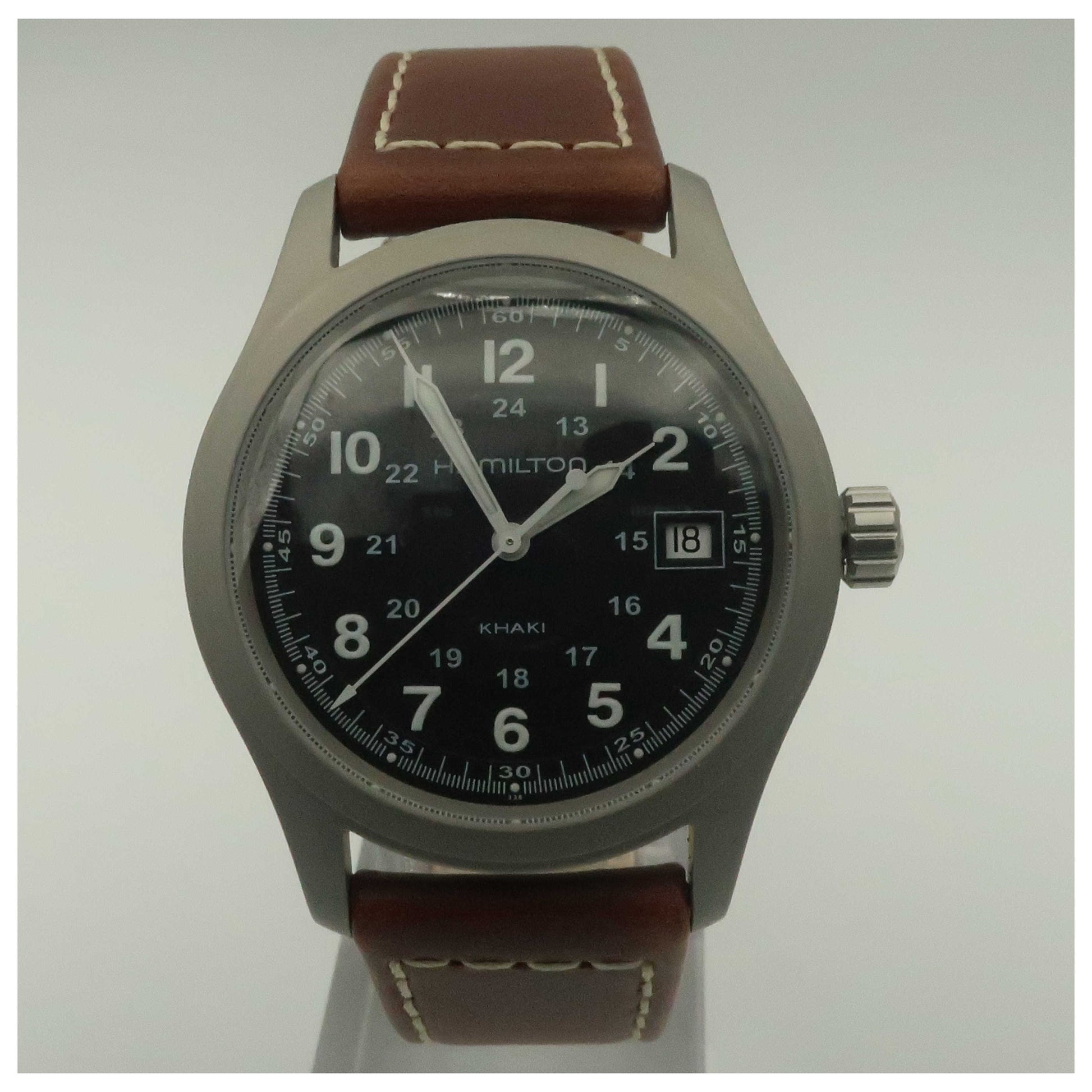 Front view of Hamilton Khaki Men's Swiss Quartz (Battery-Powered) Watch H68481533-IV-SDV