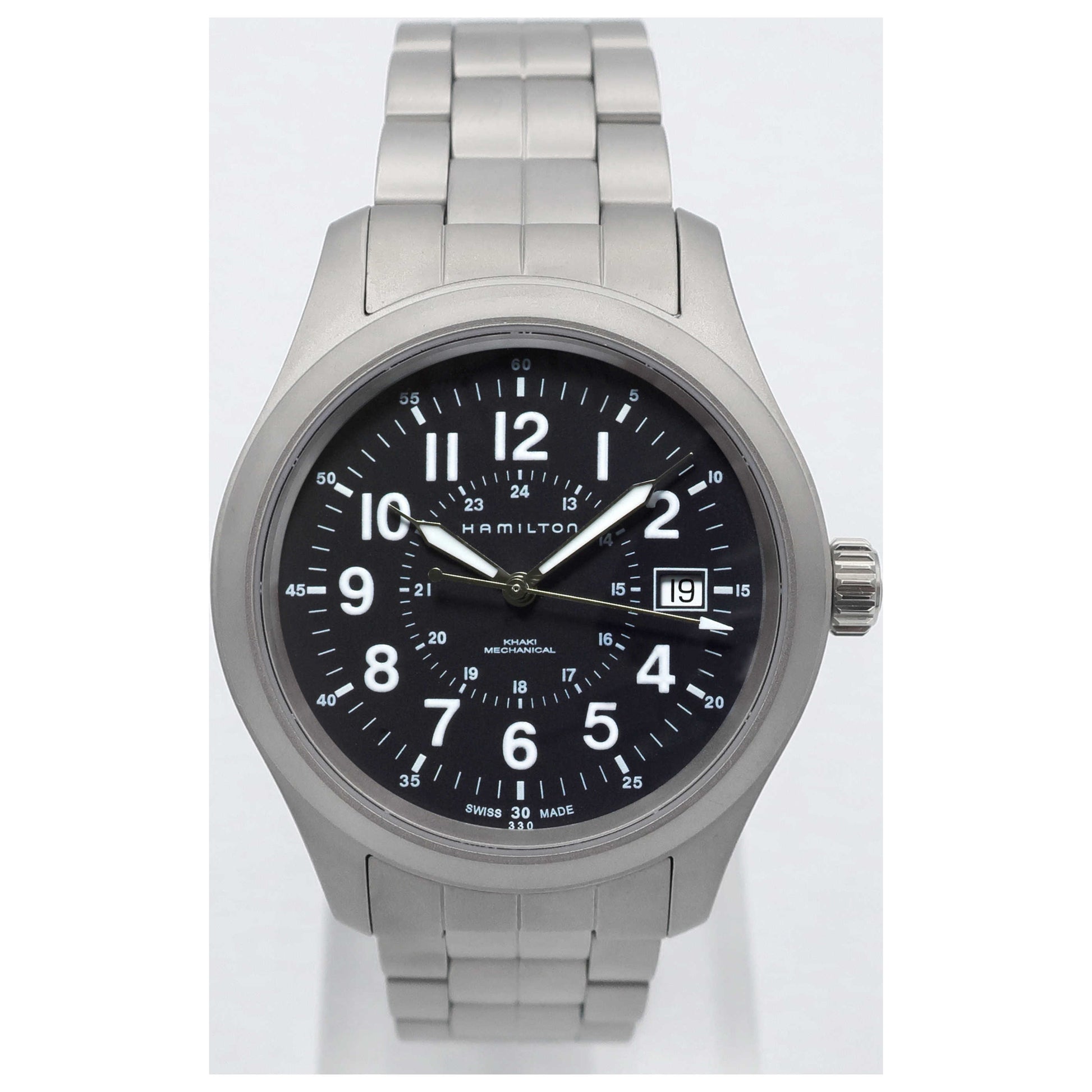 Front view of Hamilton Khaki Field Men's Manual-Wind Watch H69519133-SD