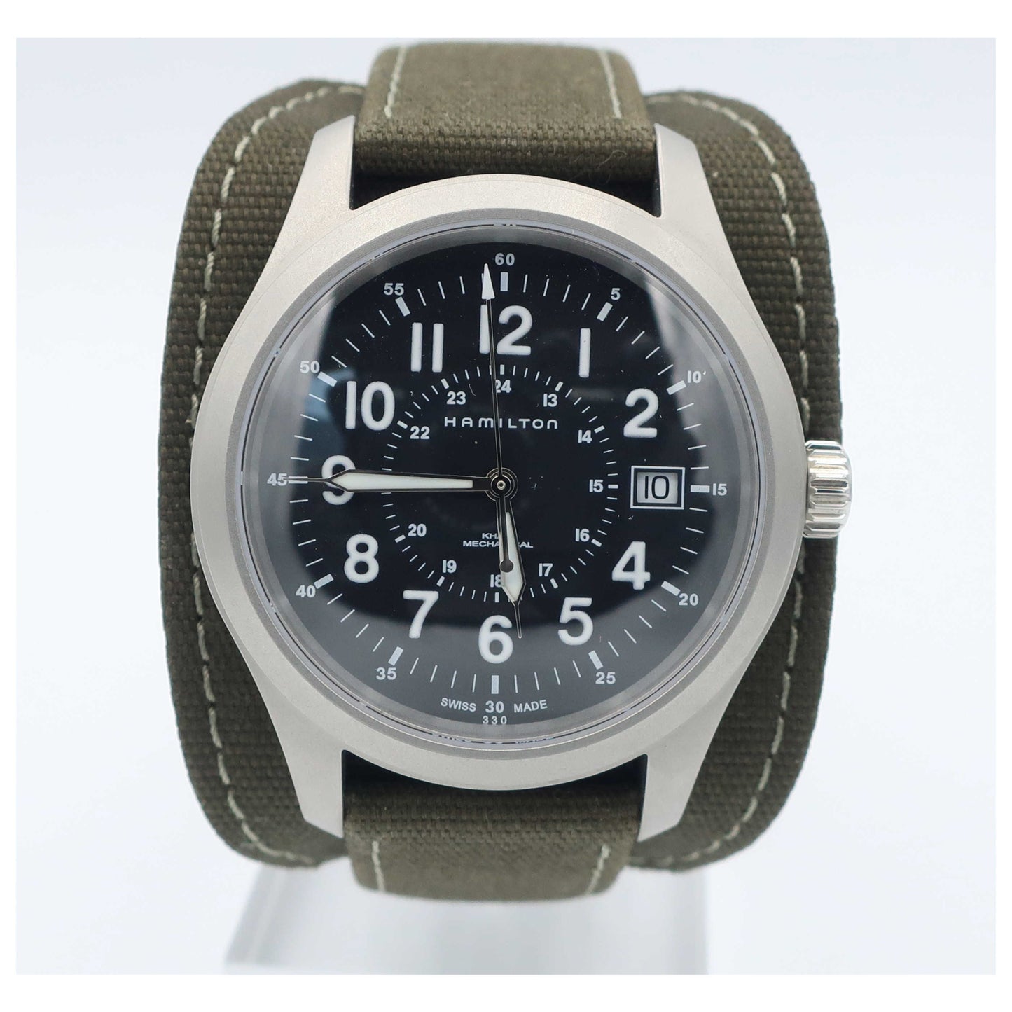 Front view of Hamilton Khaki Field Men's Manual-Wind Watch H69519333-SD2