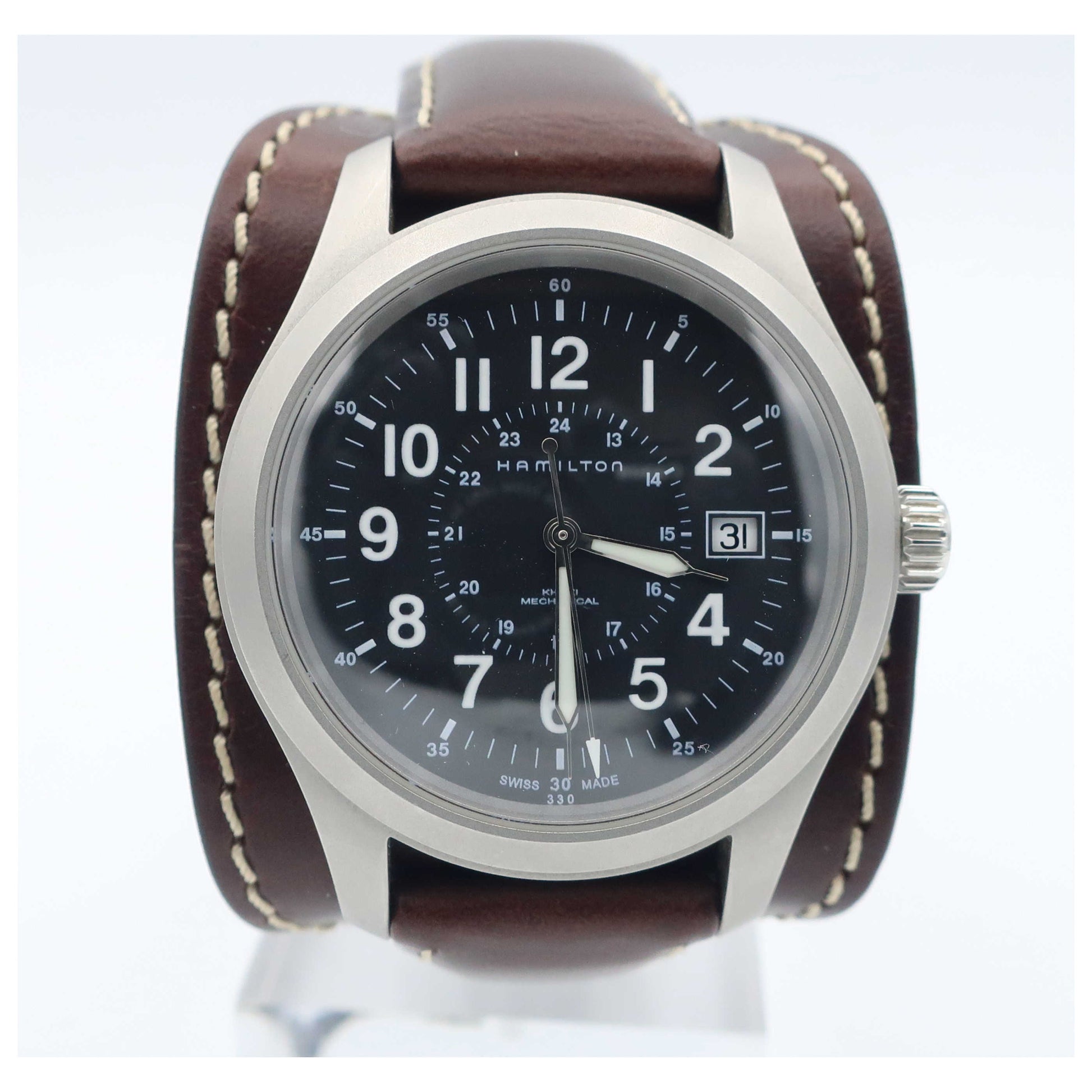 Front view of Hamilton Khaki Field Men's Manual-Wind Watch H69519533-SD3